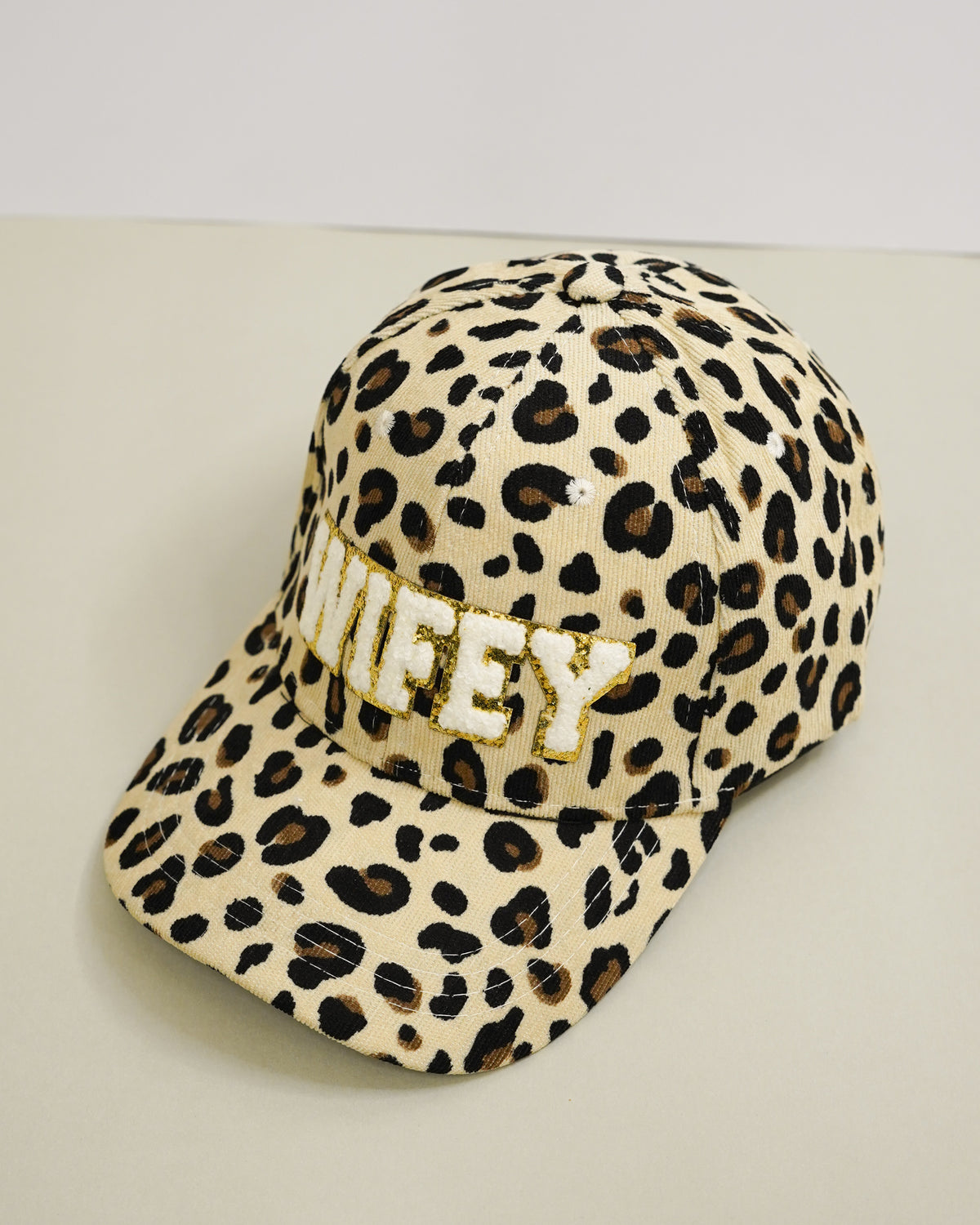 WIFEY Corduroy Cap Leopard Print - Giftware - Honey Fawn Boutique