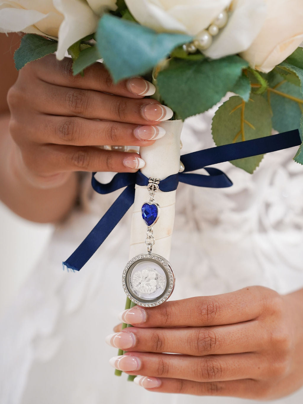 Blue Heart Wedding Bouquet DIY Photo Memorial Charm - Giftware - Honey Fawn