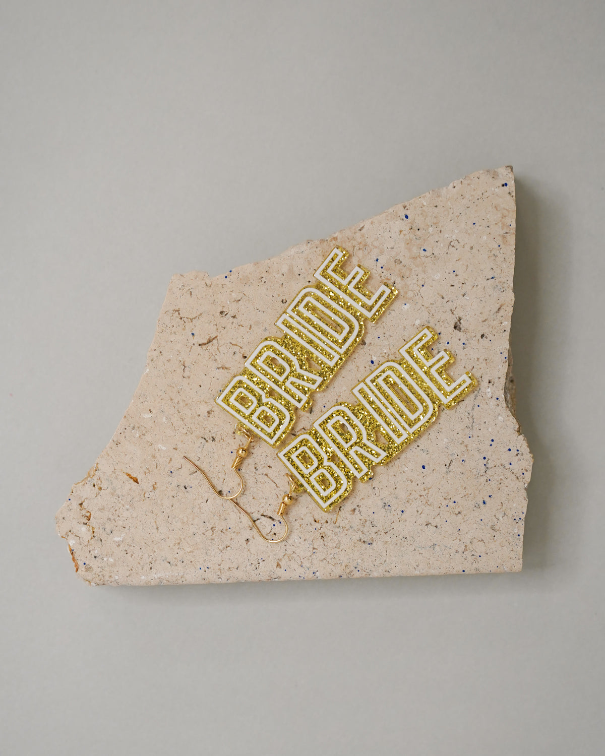 Acrylic Glitter BRIDE Drop Earring - Giftware - Honey Fawn Boutique