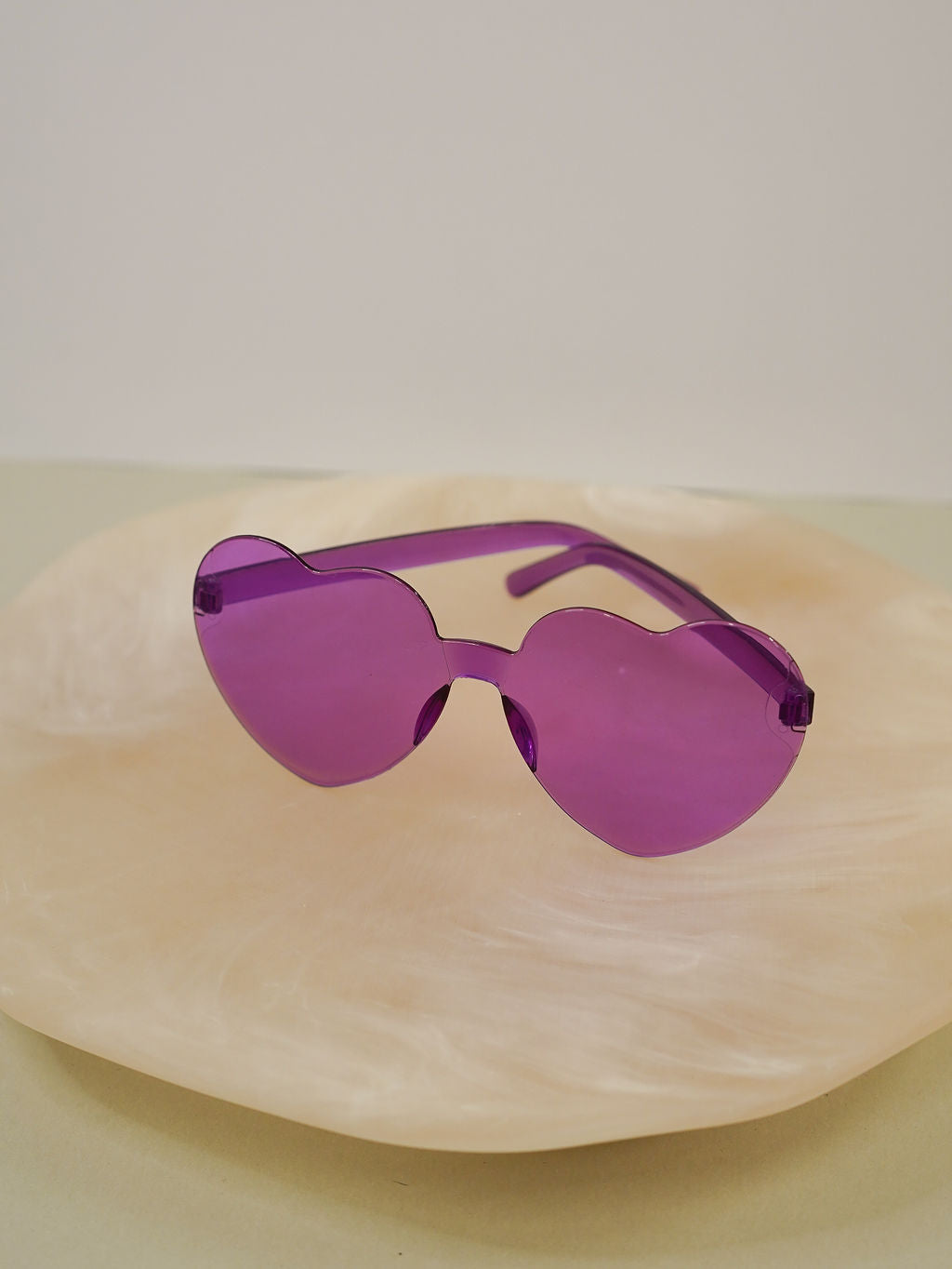Rimless Heart Sunglasses Purple Honey Fawn Honey Fawn Boutique