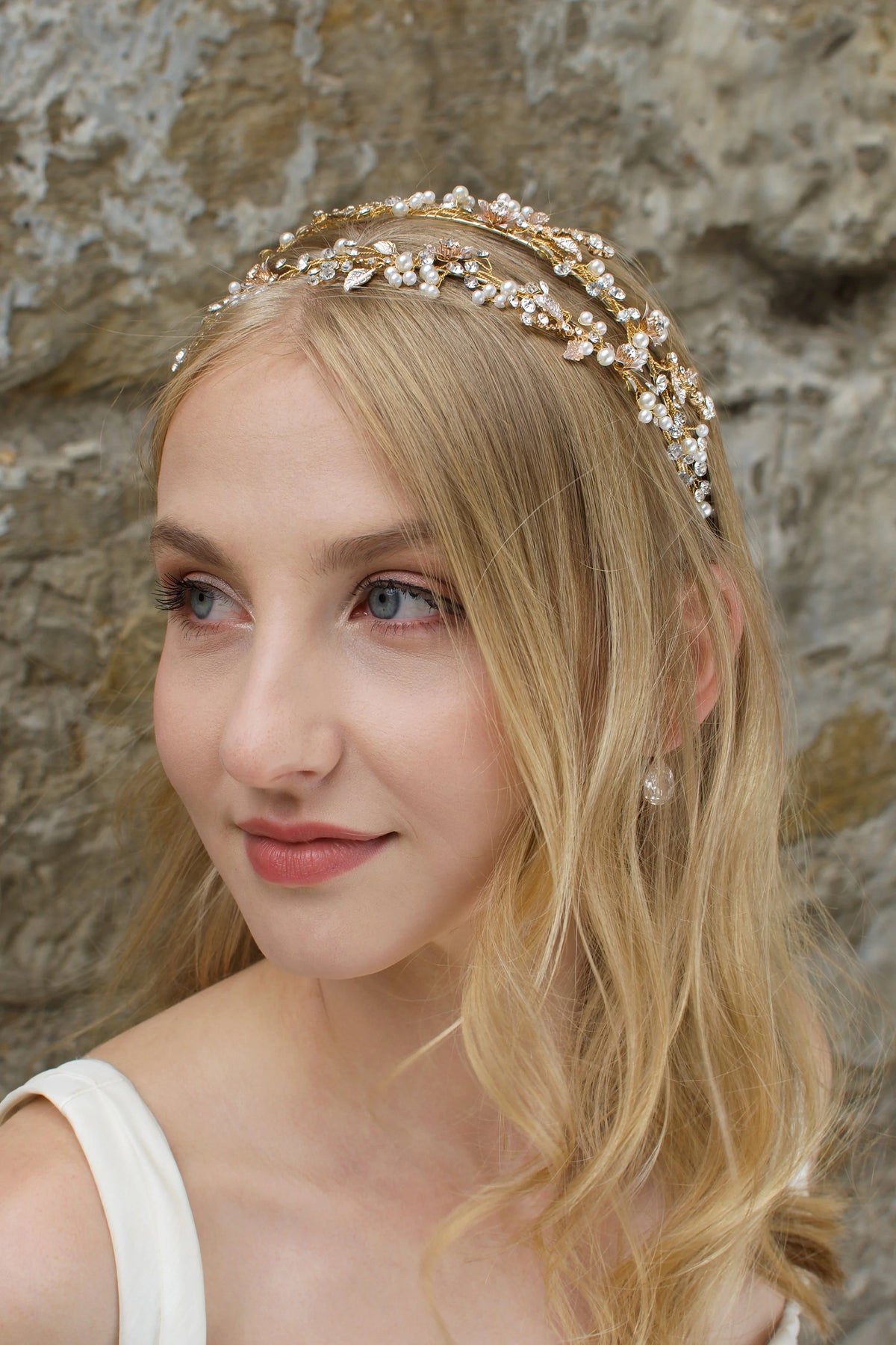 Florence Gold Twin Row Headband - Accessory - Windsor Bridal Jewellery