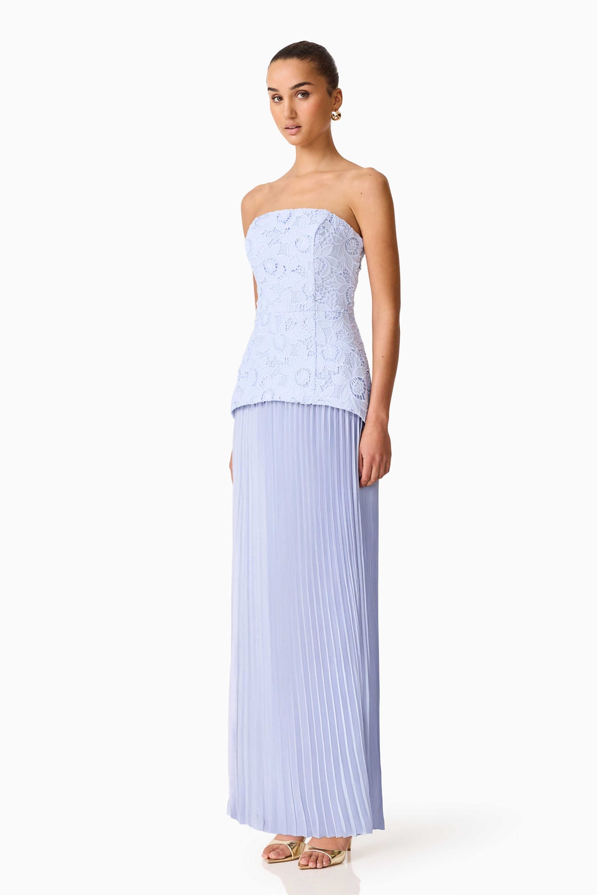 Lacy Strapless Gown - Dress - Elliatt