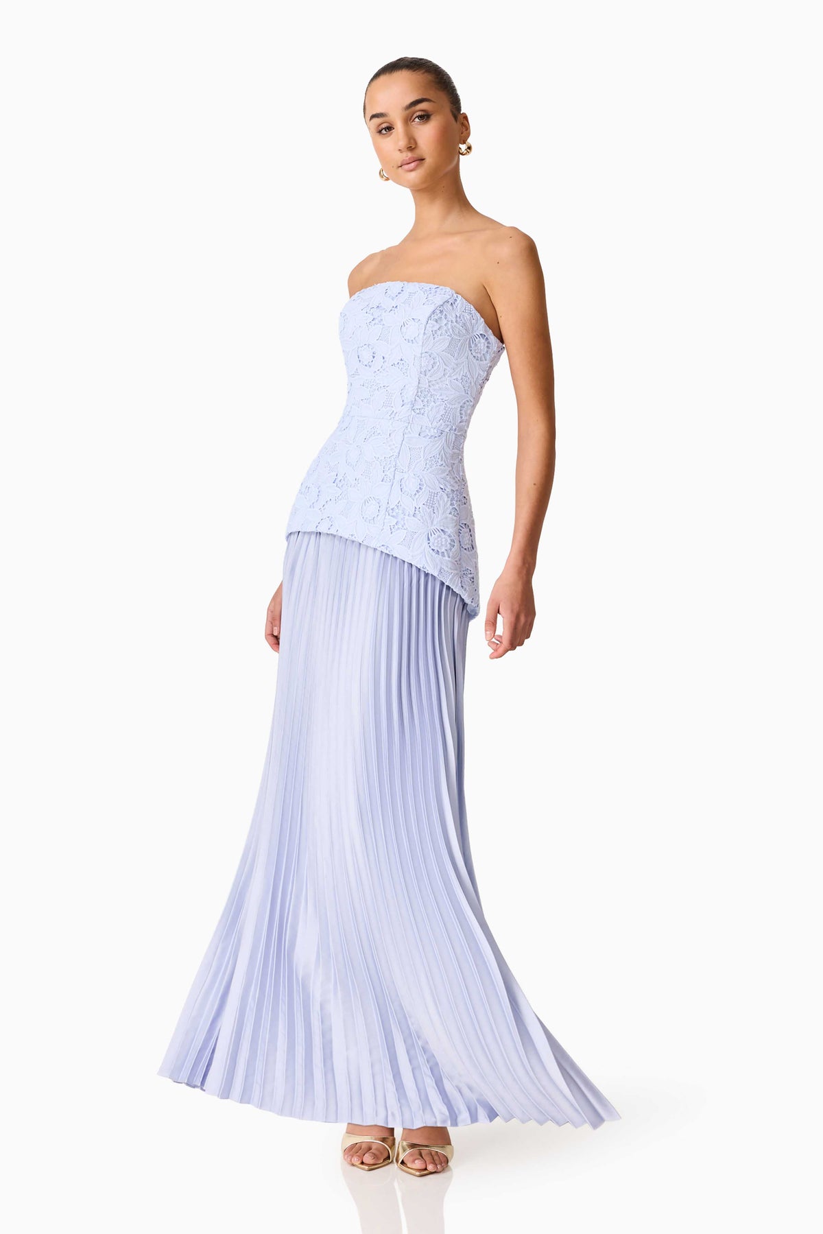 Lacy Strapless Gown - Dress - Elliatt