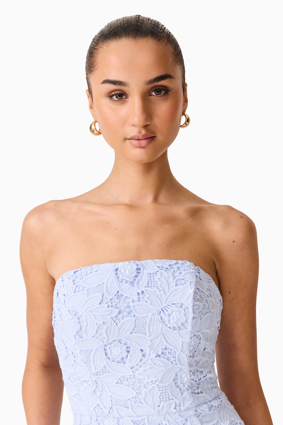 Lacy Strapless Gown - Dress - Elliatt