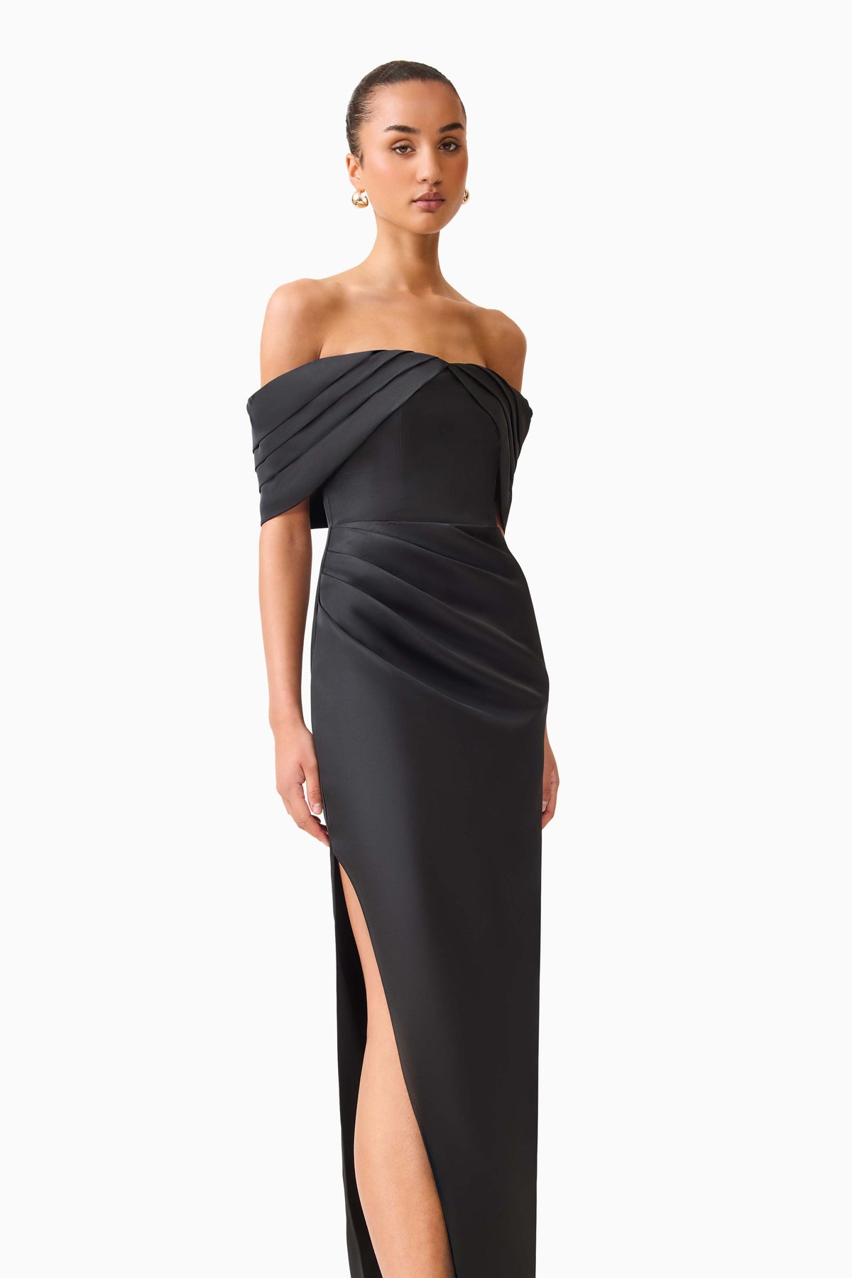 Manon Off The Shoulder Gown Black - Dress - Elliatt