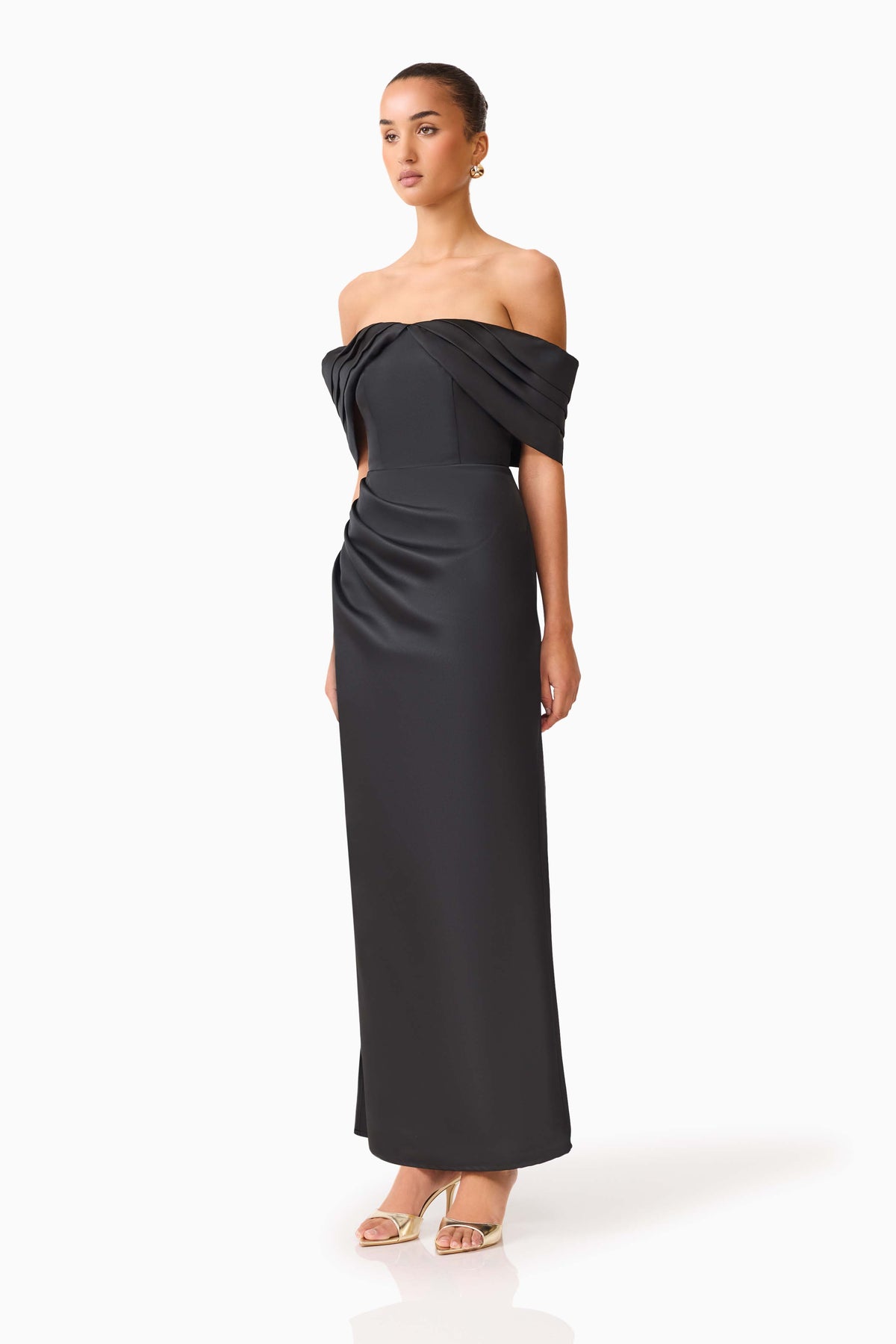 Manon Off The Shoulder Gown Black - Dress - Elliatt