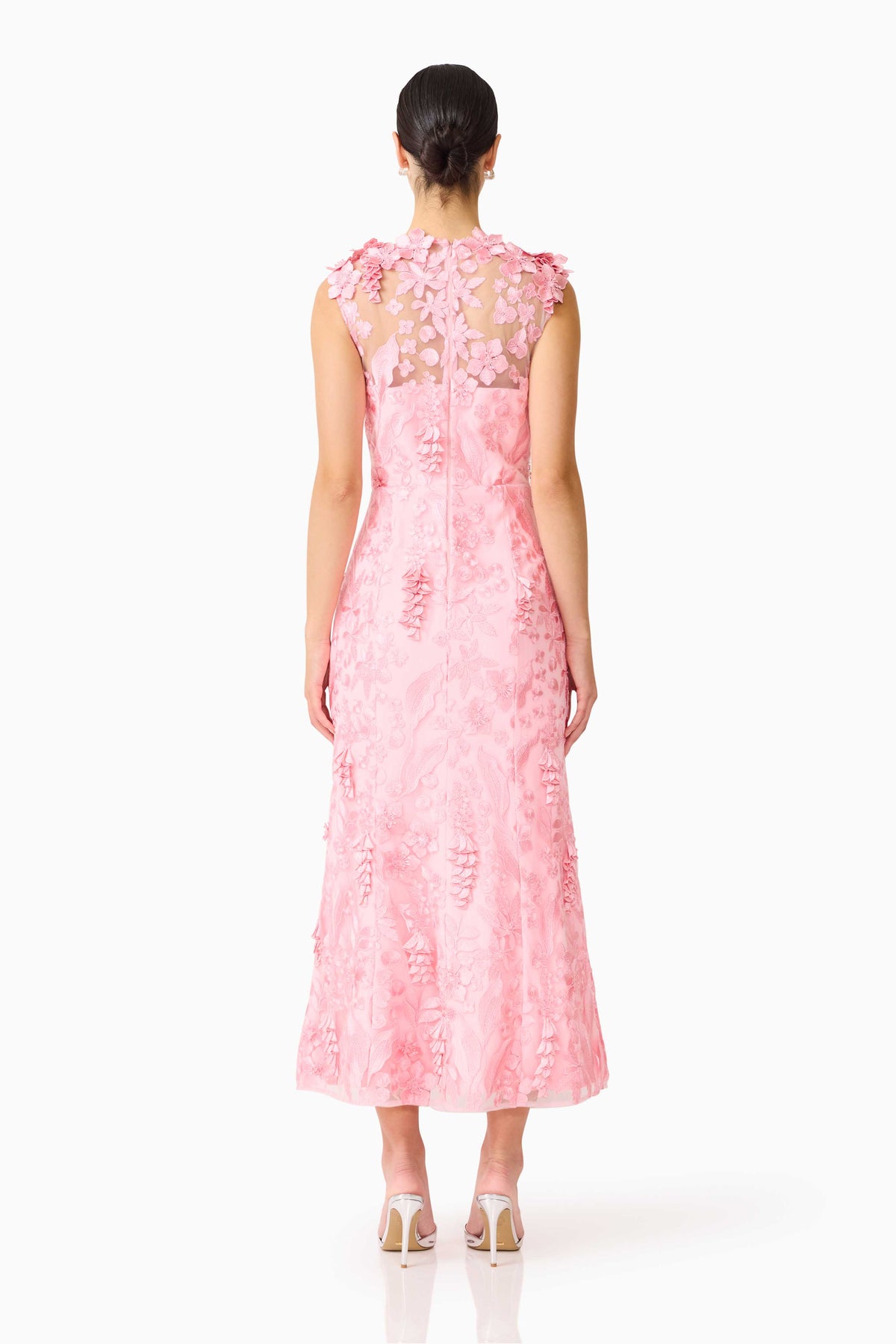 Monique High Neck Gown Pink - Dress - Elliatt