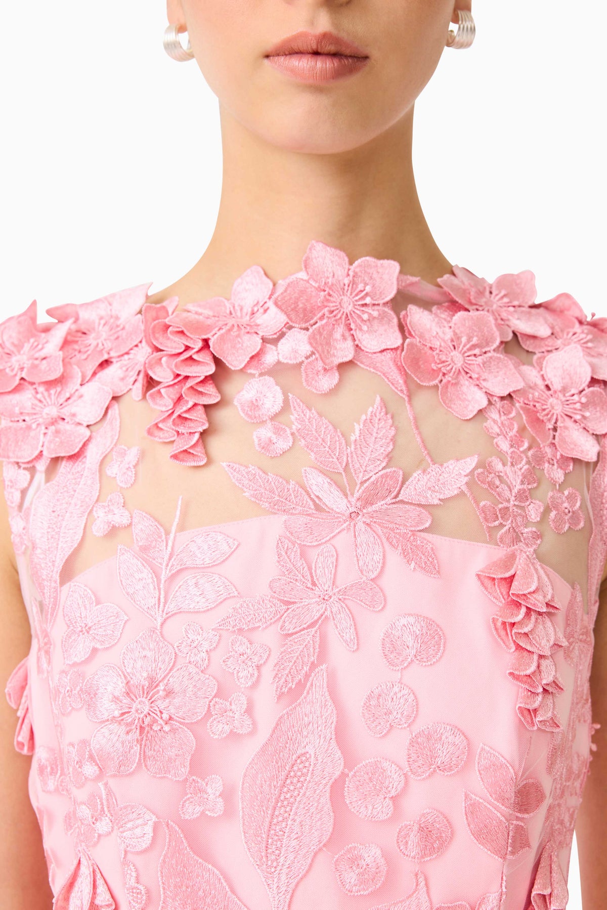 Monique High Neck Gown Pink - Dress - Elliatt