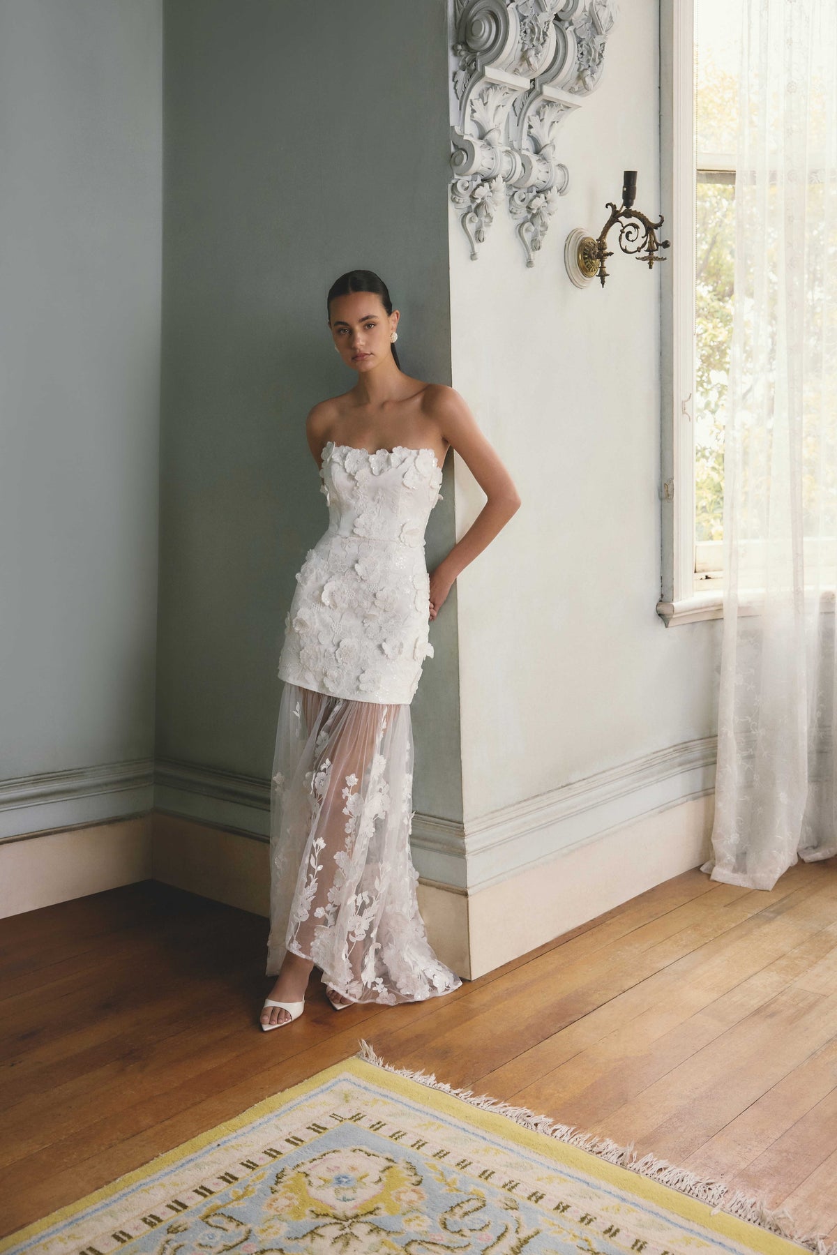 Lorina Strapless Gown White - Dress - Elliatt