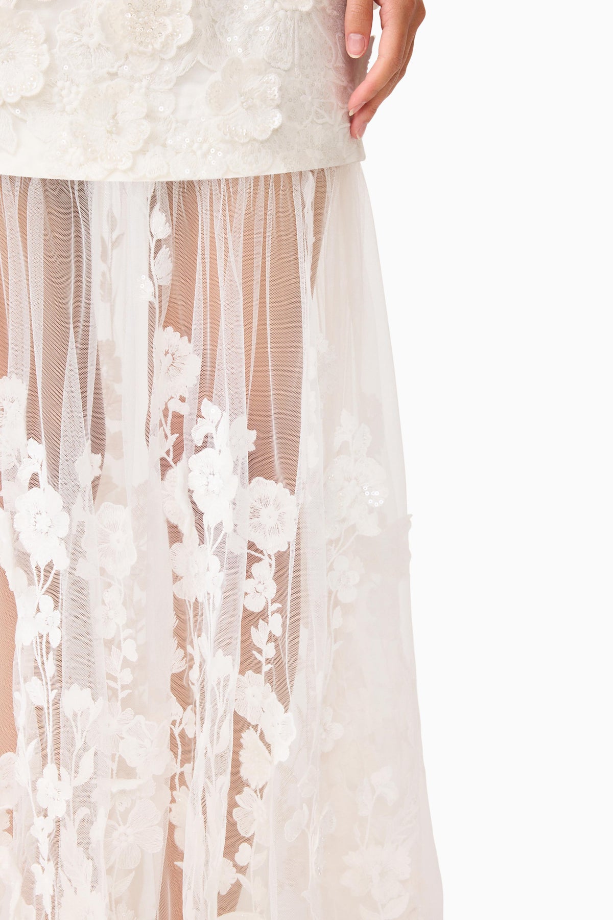 Lorina Strapless Gown White - Dress - Elliatt
