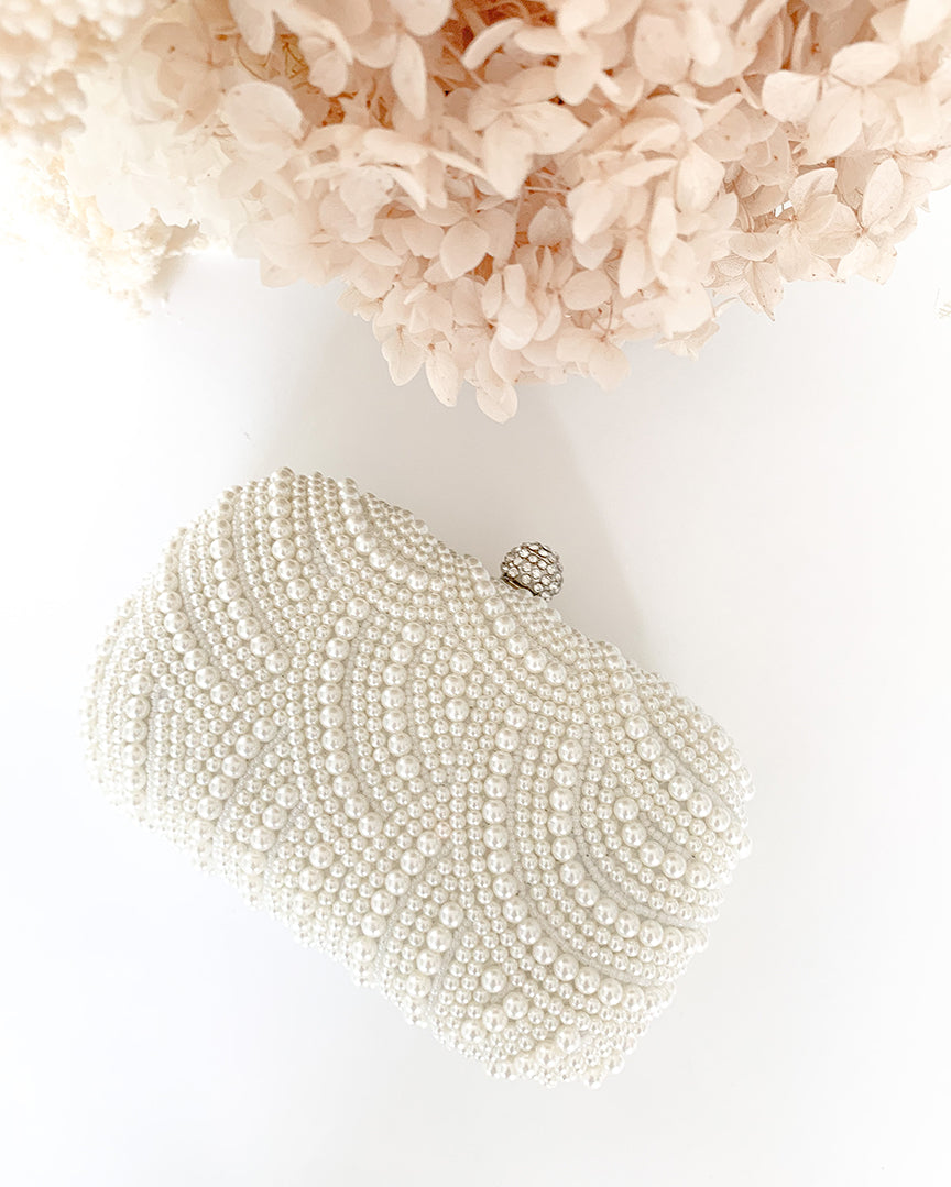 Chiara Pearl Bridal Clutch