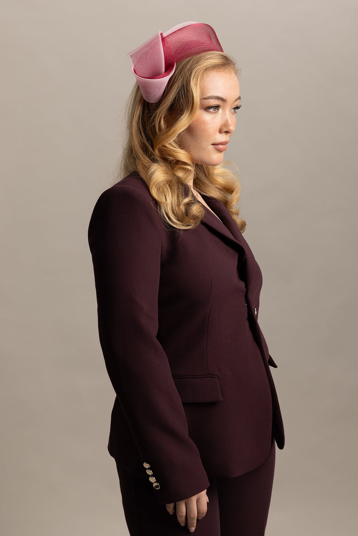 Britney Fascinator Burgundy