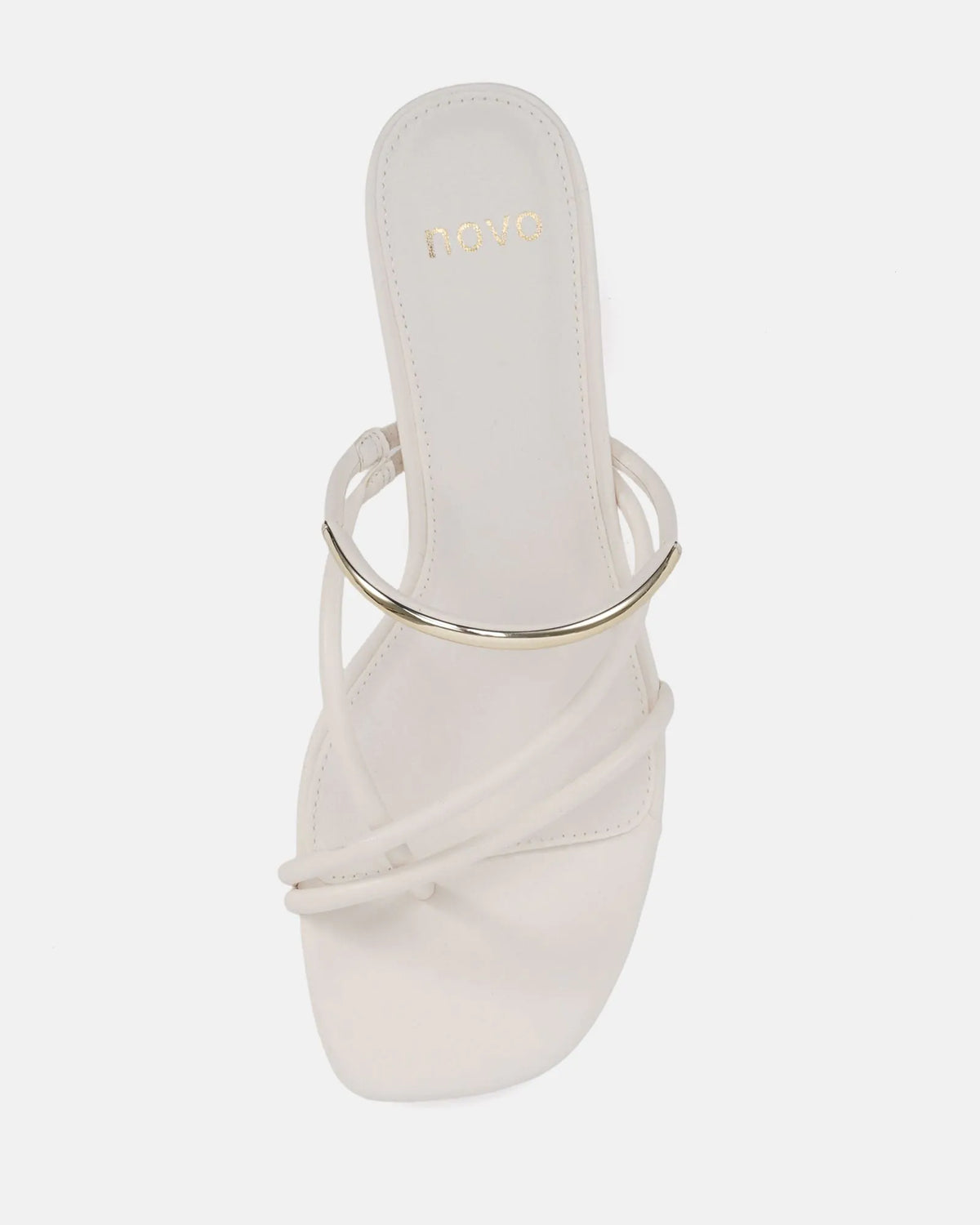 Fuming Block Heel - White - Shoes - Novo Shoes