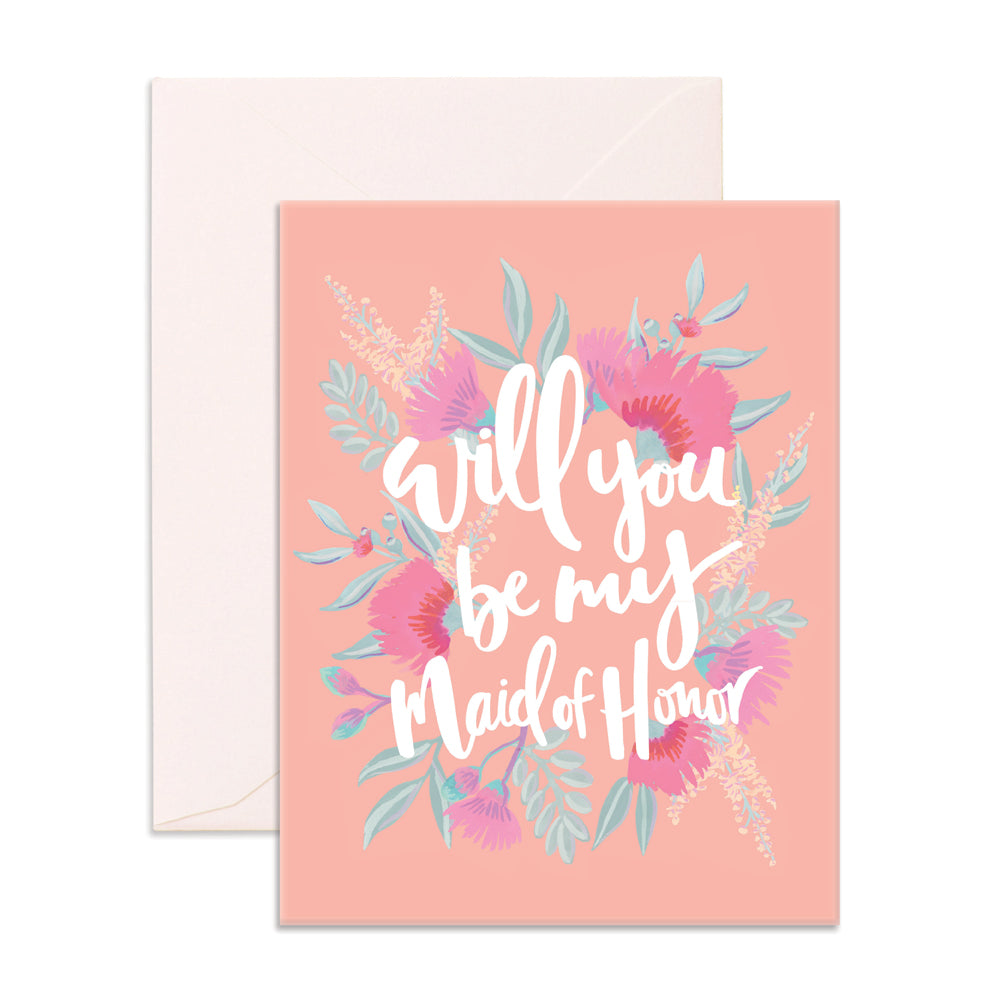 Will You Be My Maid Of Honour Card - Honey Fawn Boutique