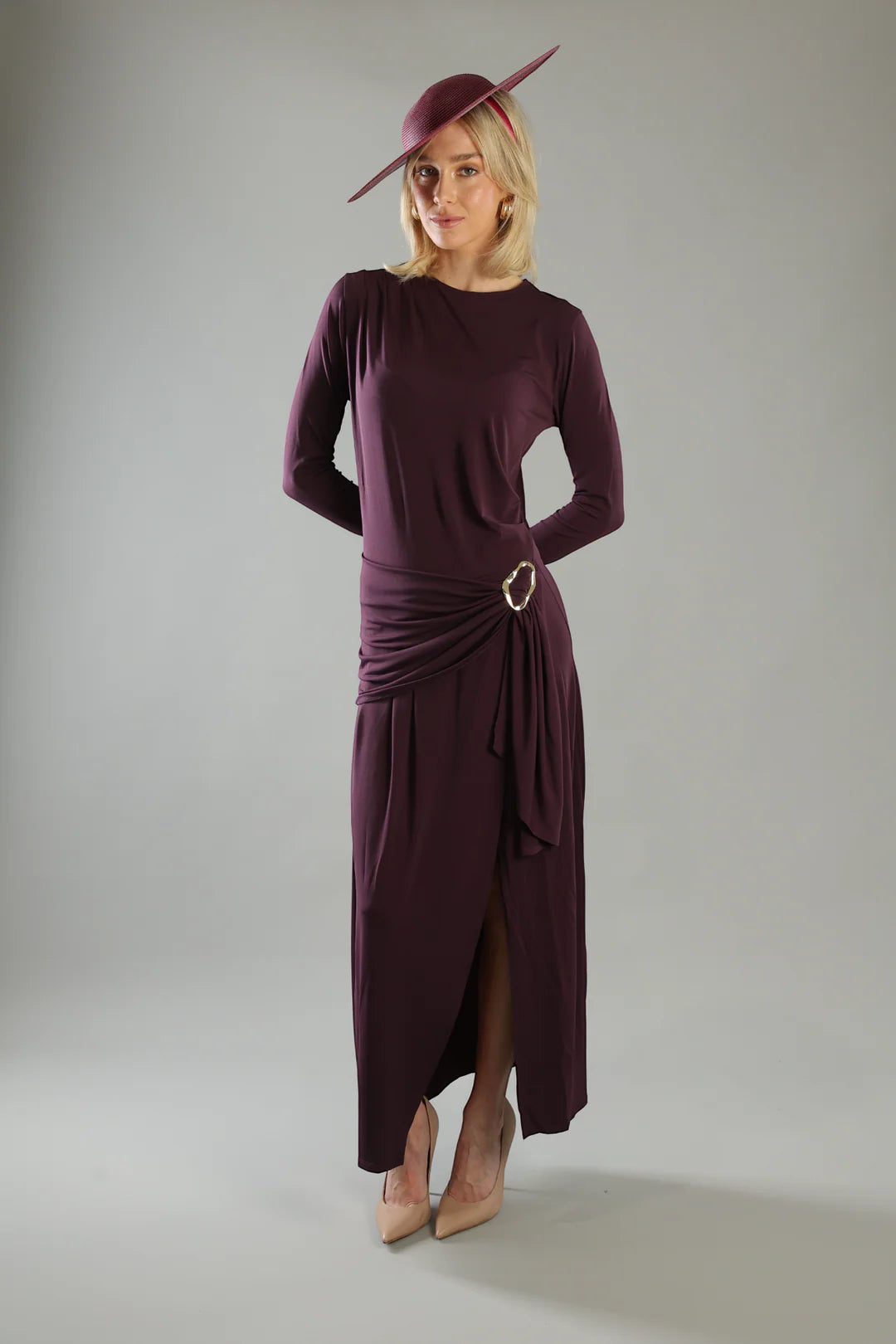 Mona Plate Hat BURGUNDY - Accessory - Morgan and Taylor