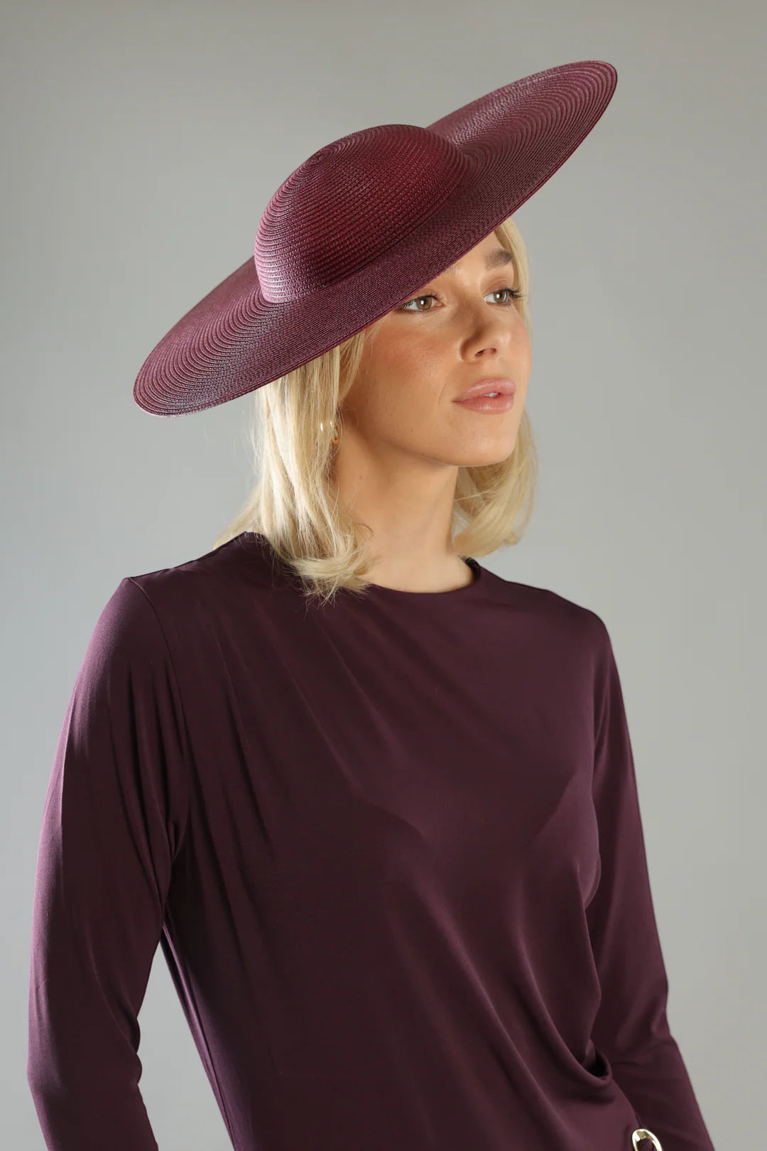 Mona Plate Hat BURGUNDY - Accessory - Morgan and Taylor
