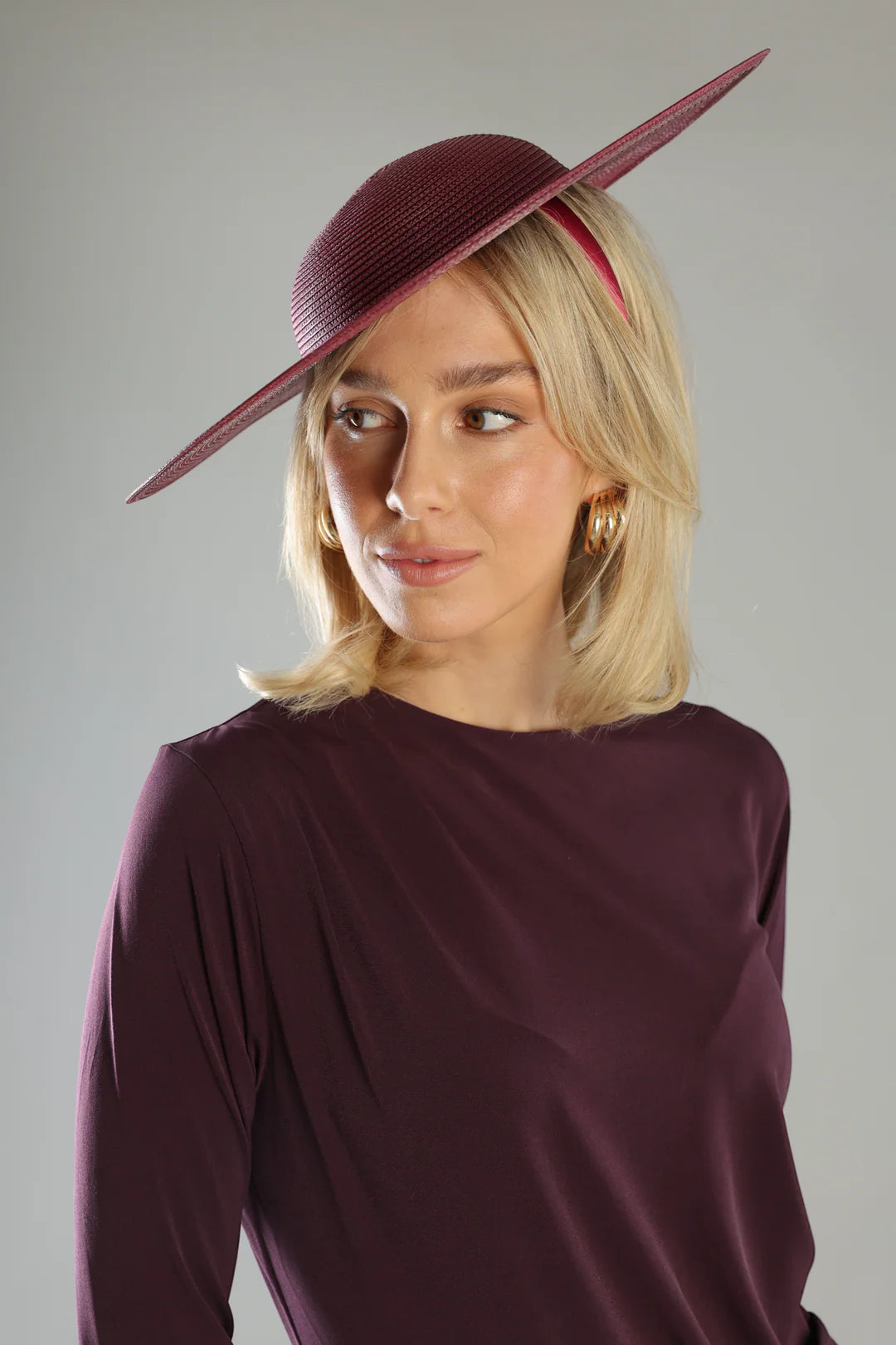 Mona Plate Hat BURGUNDY - Accessory - Morgan and Taylor