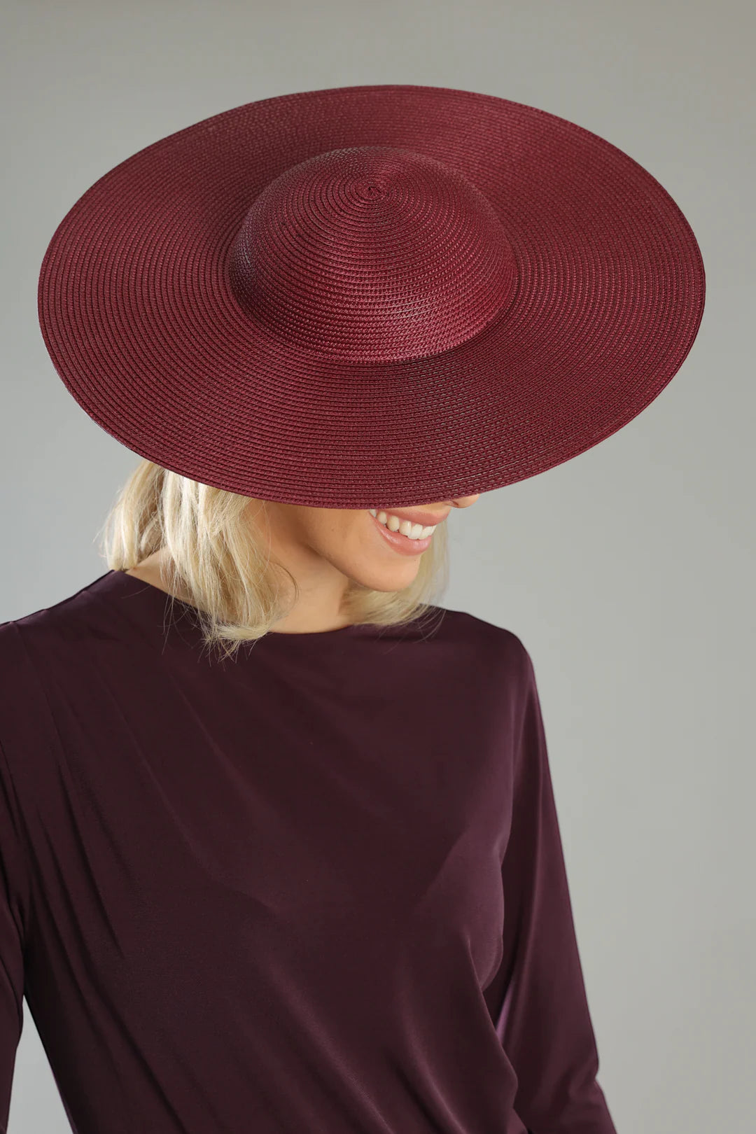 Mona Plate Hat BURGUNDY - Accessory - Morgan and Taylor