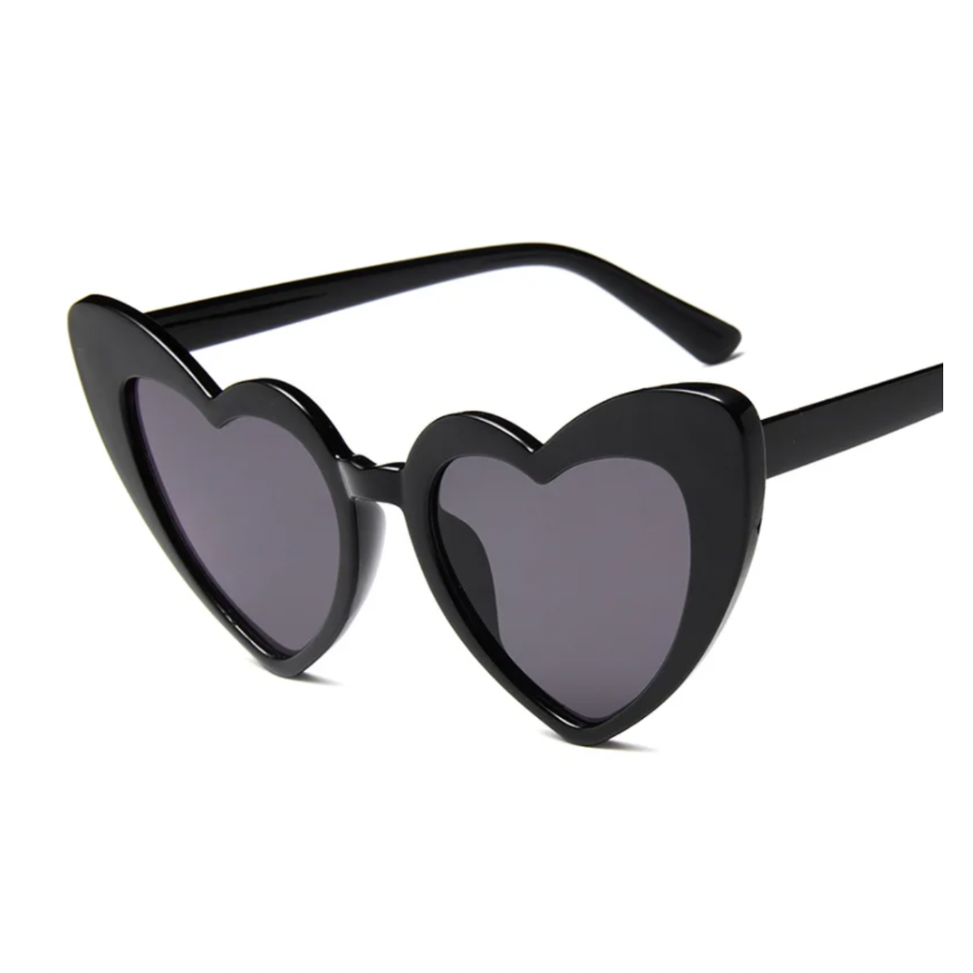 Heart Sunglasses Black - Honey Fawn Boutique