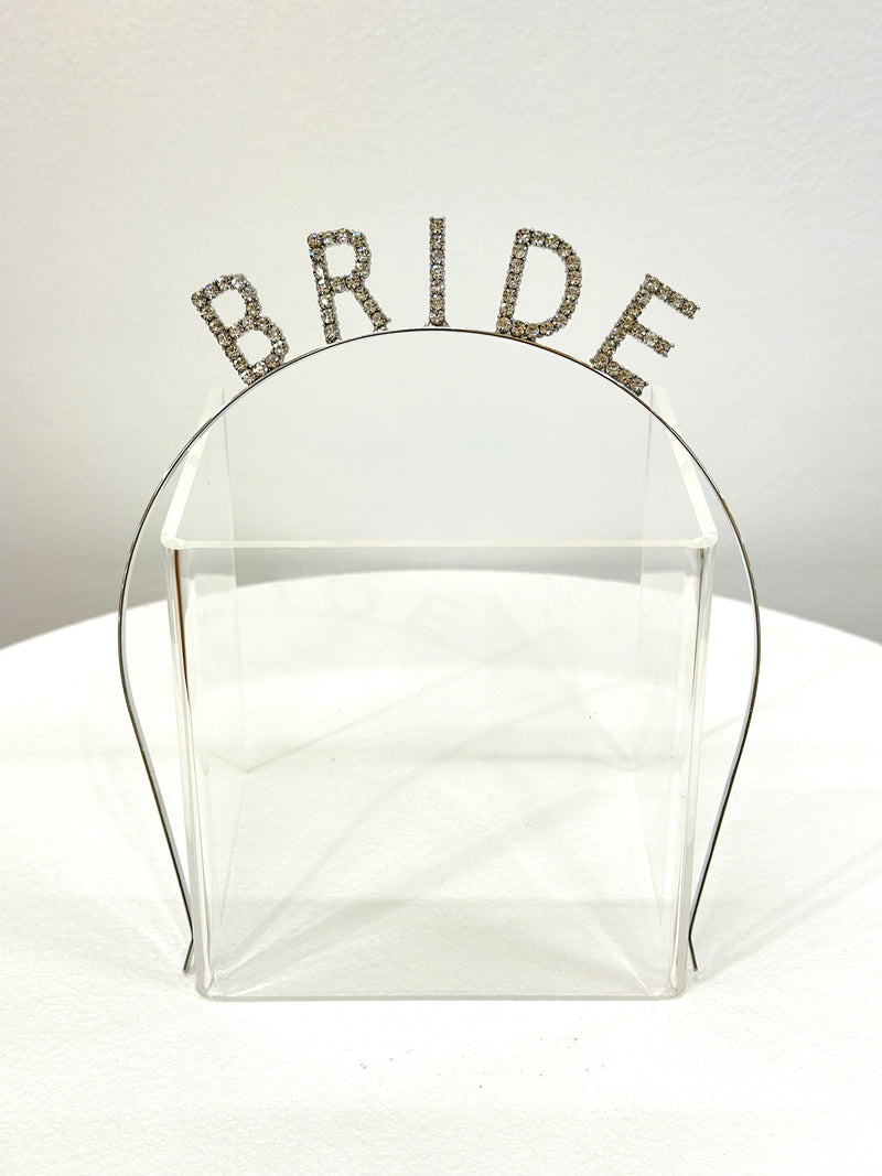 Bride Rhinestone Headband - Silver - Honey Fawn Boutique
