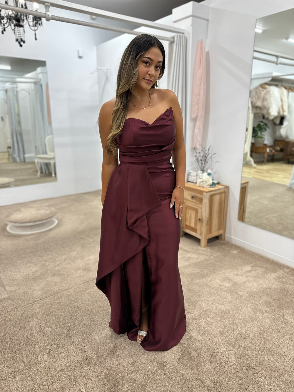 Kasery Asymmetric Gown | Bariano | Honey Fawn Boutique