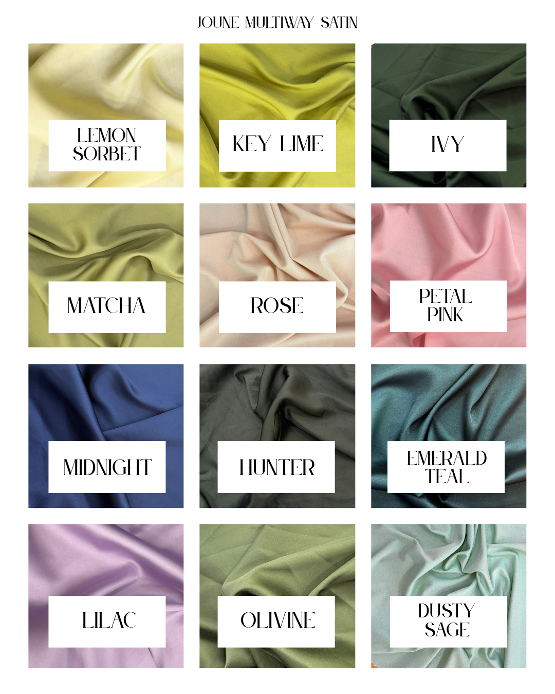 JOUNE satin multiway dress in blush pink, featuring a silky fabric and versatile design, displayed on a hanger.