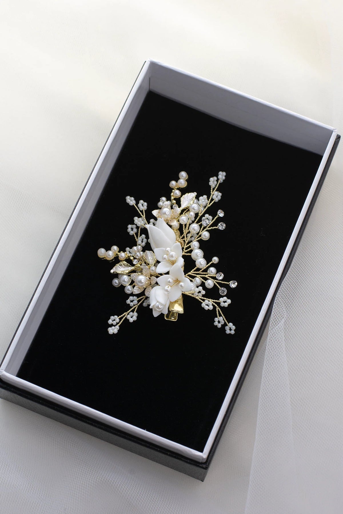Kiara Gold Slide Clip - Jewellery - Windsor Bridal Jewellery