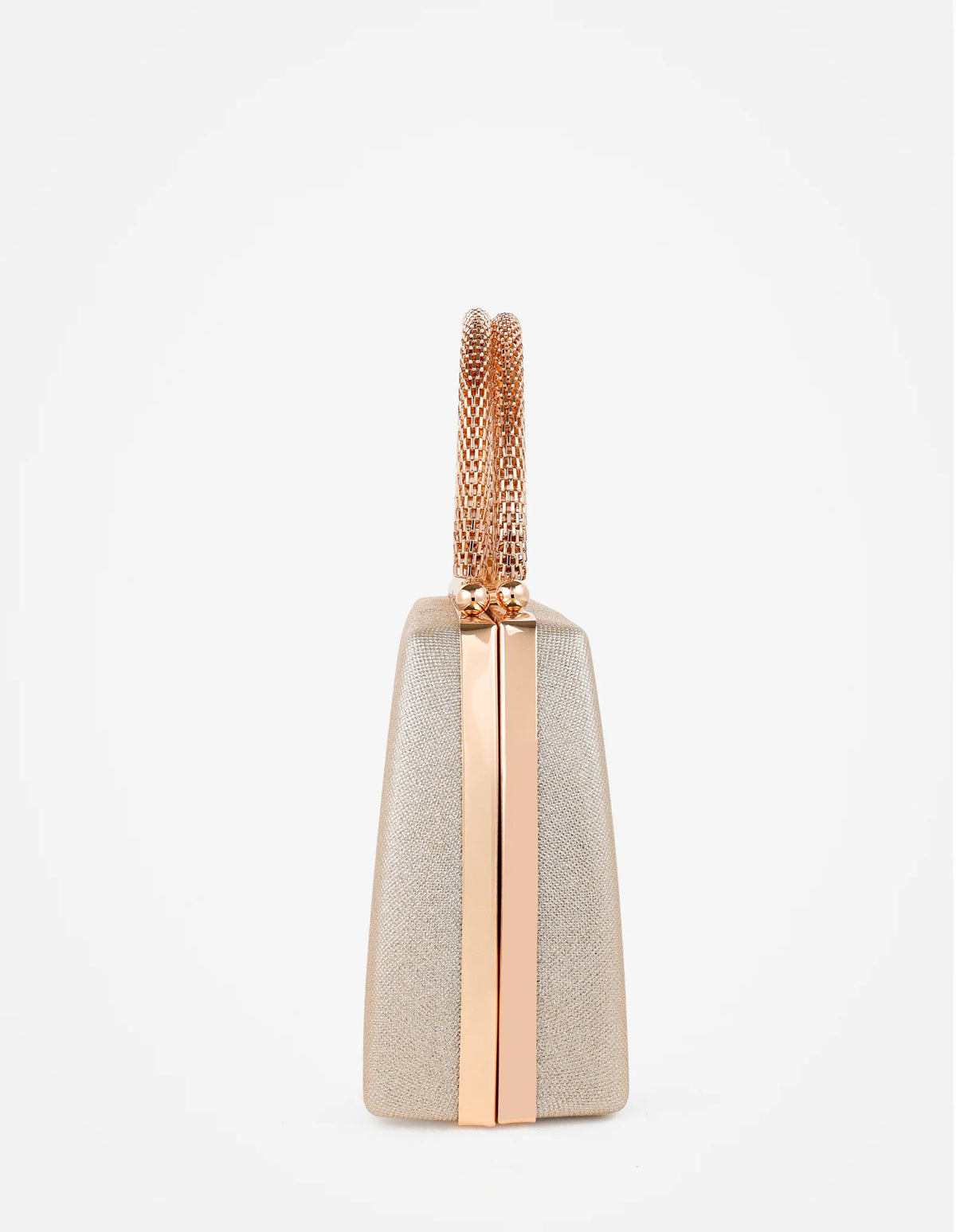 Nuvia Duo Top Handle Clutch Bag in Gold