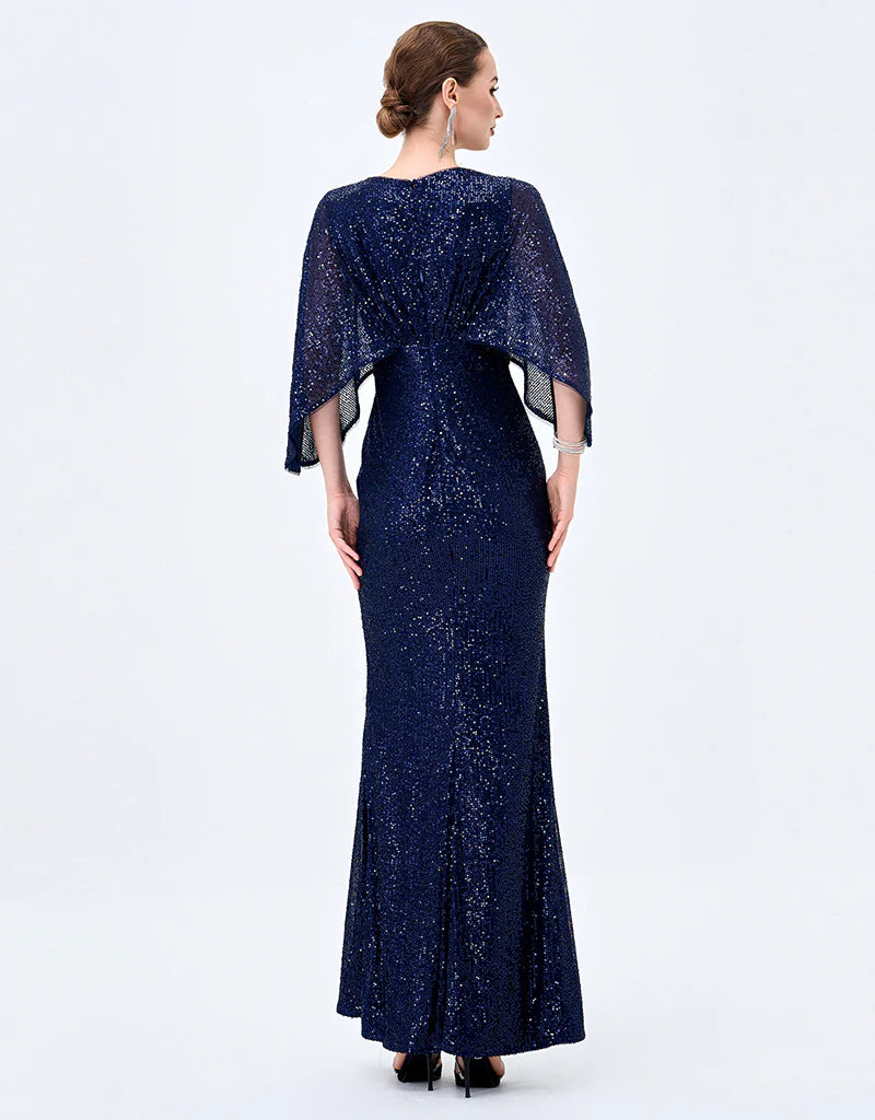 Oprah Cape Gown - Dress - Bariano