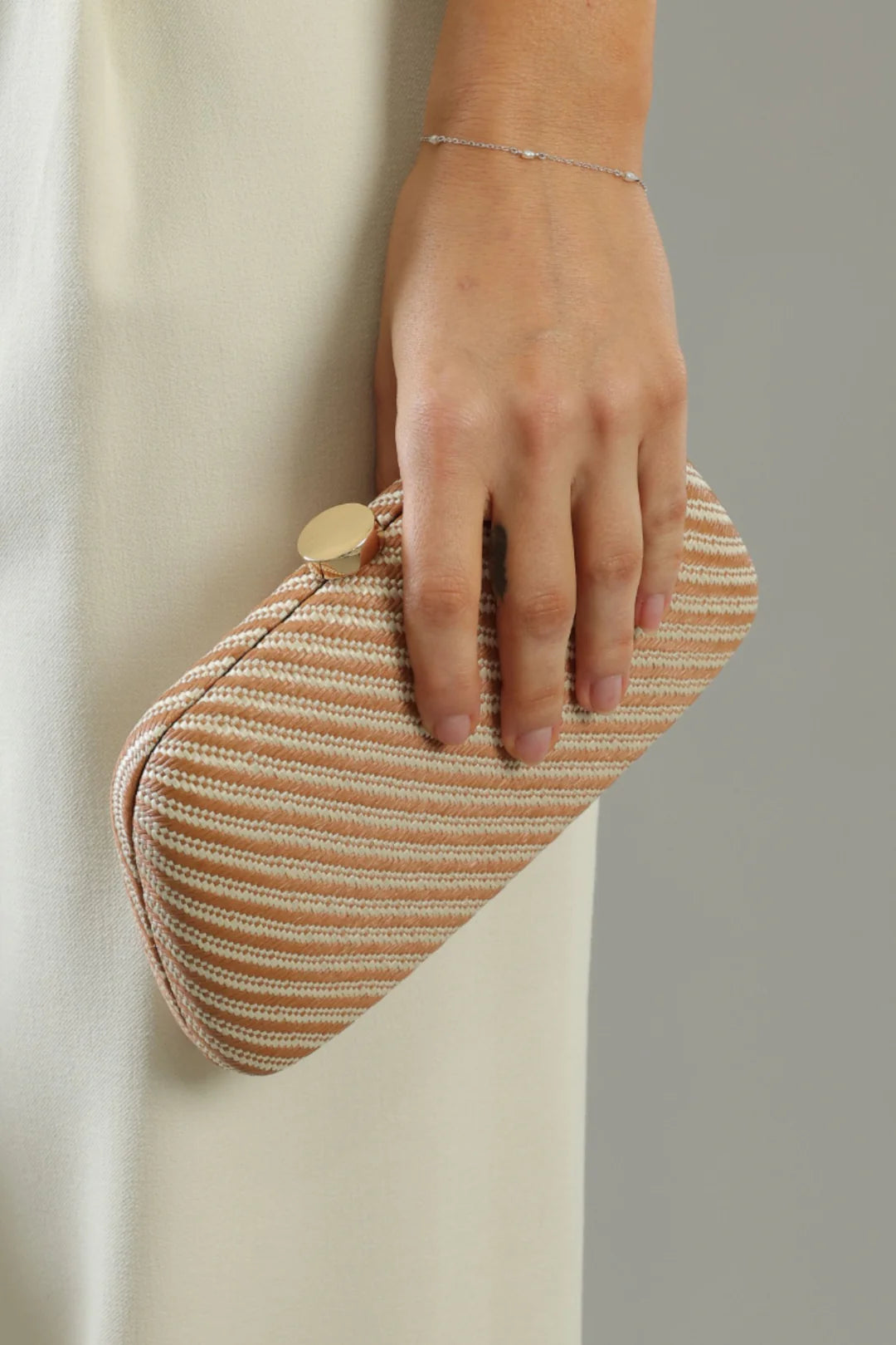 Brooke Clutch in Beige - Accessory - Morgan and Taylor
