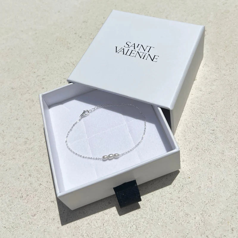 Mini Pearl Bracelet - Silver