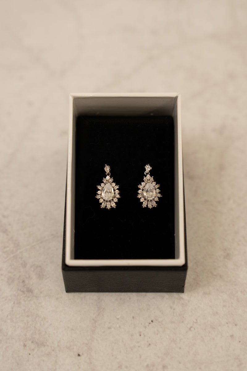 Victorian drop earring by Windsor Bridal Jewellery, featuring an elegant vintage-inspired design