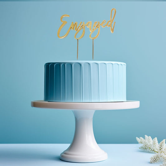 ENGAGED Cake Topper