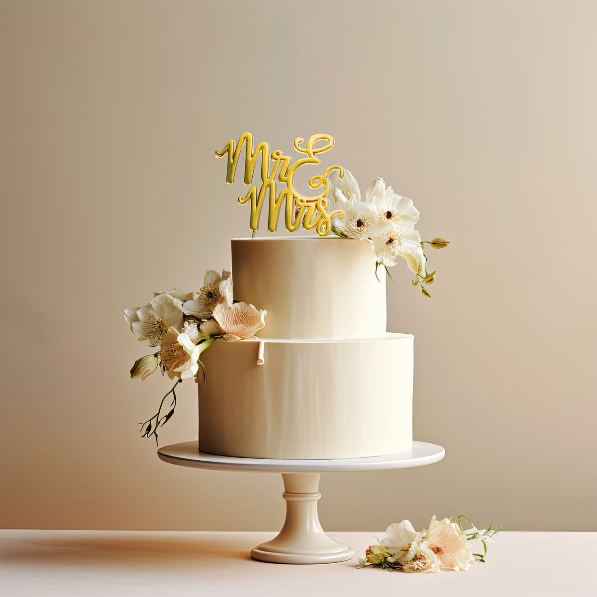 Mr & Mrs Cake Topper - Honey Fawn Boutique