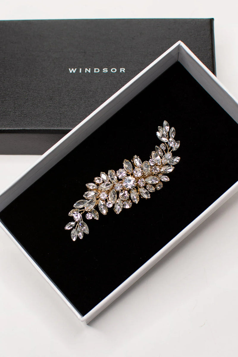 Windsor Bridal Jewellery Celini Clip Crystal, elegant jewelry clip with sparkling crystals, perfect for bridal accessories.