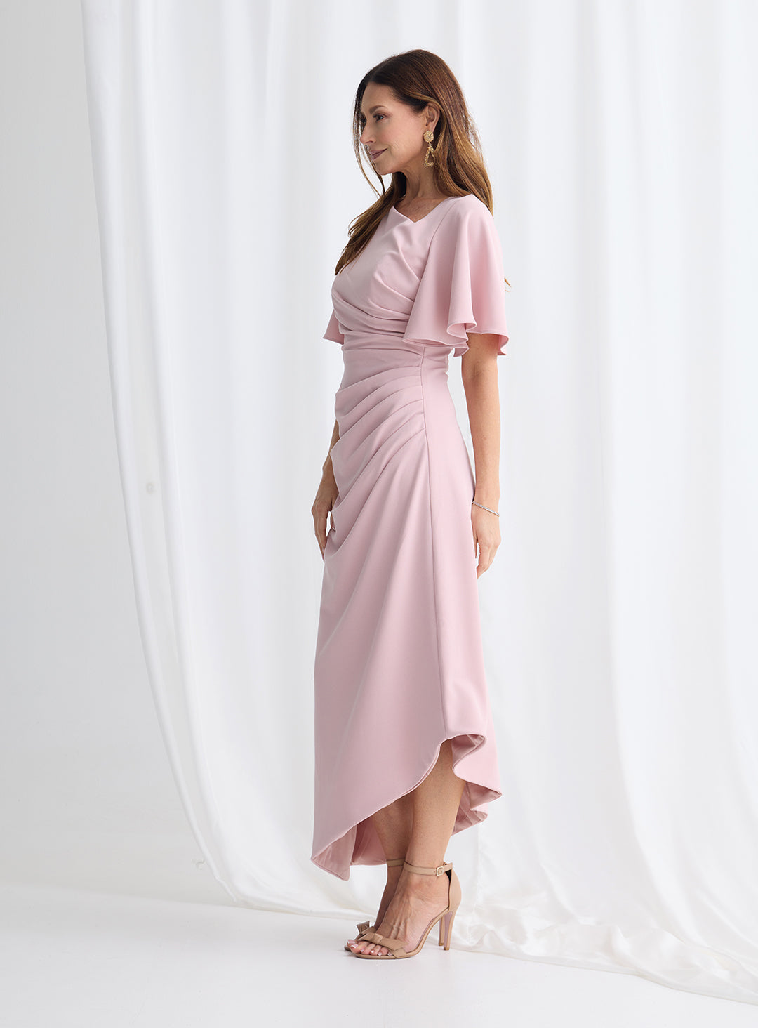 Martha Asymmetric Hem Midi - Dress - Trellis Lane