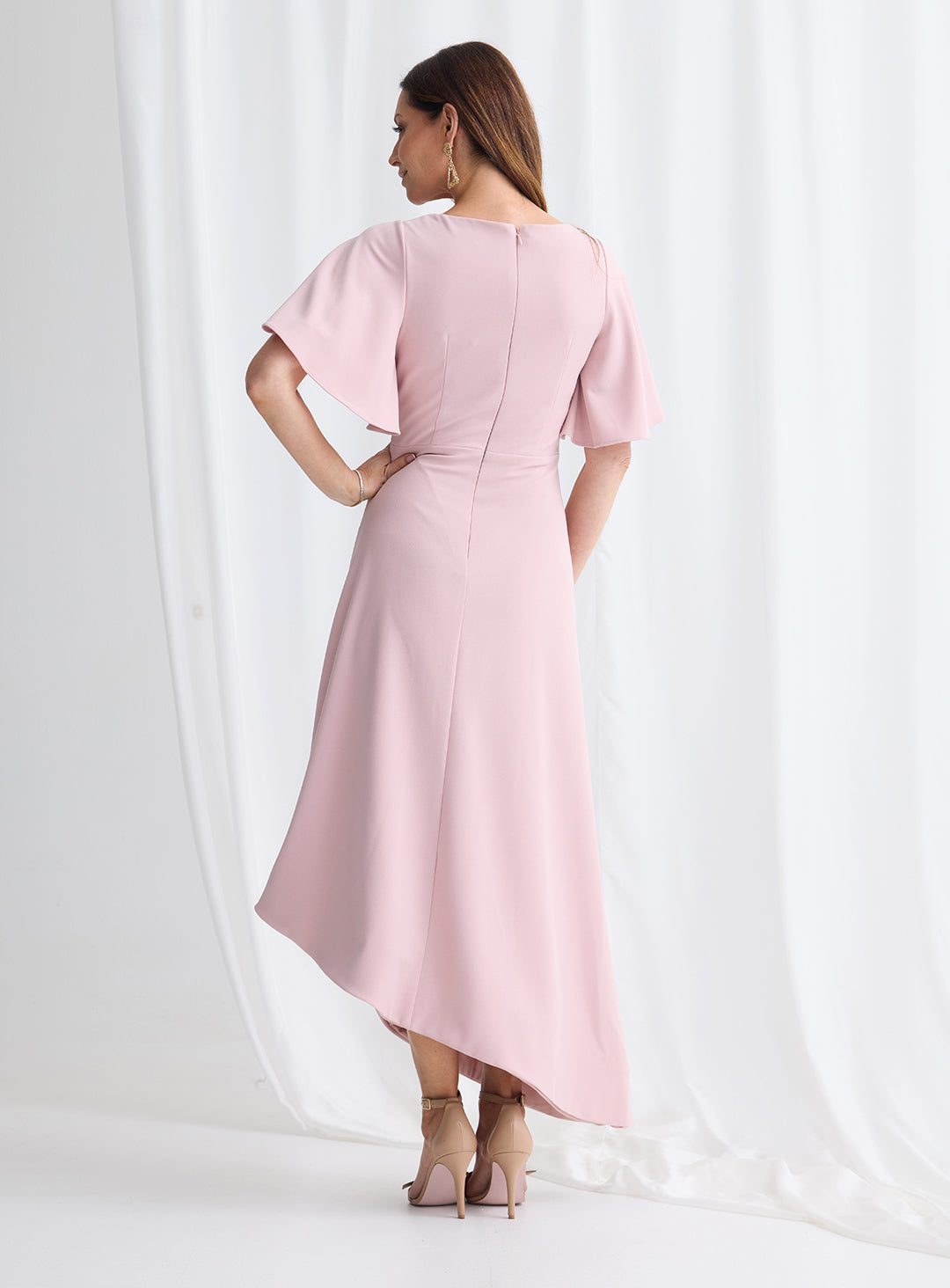 Martha Asymmetric Hem Midi - Dress - Trellis Lane