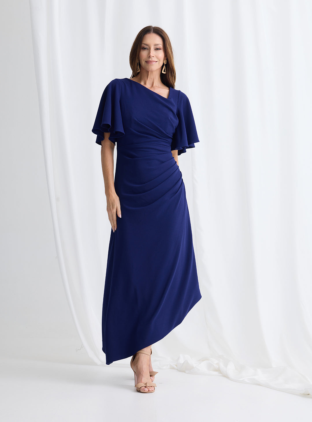 Martha Asymmetric Hem Midi - Dress - Trellis Lane