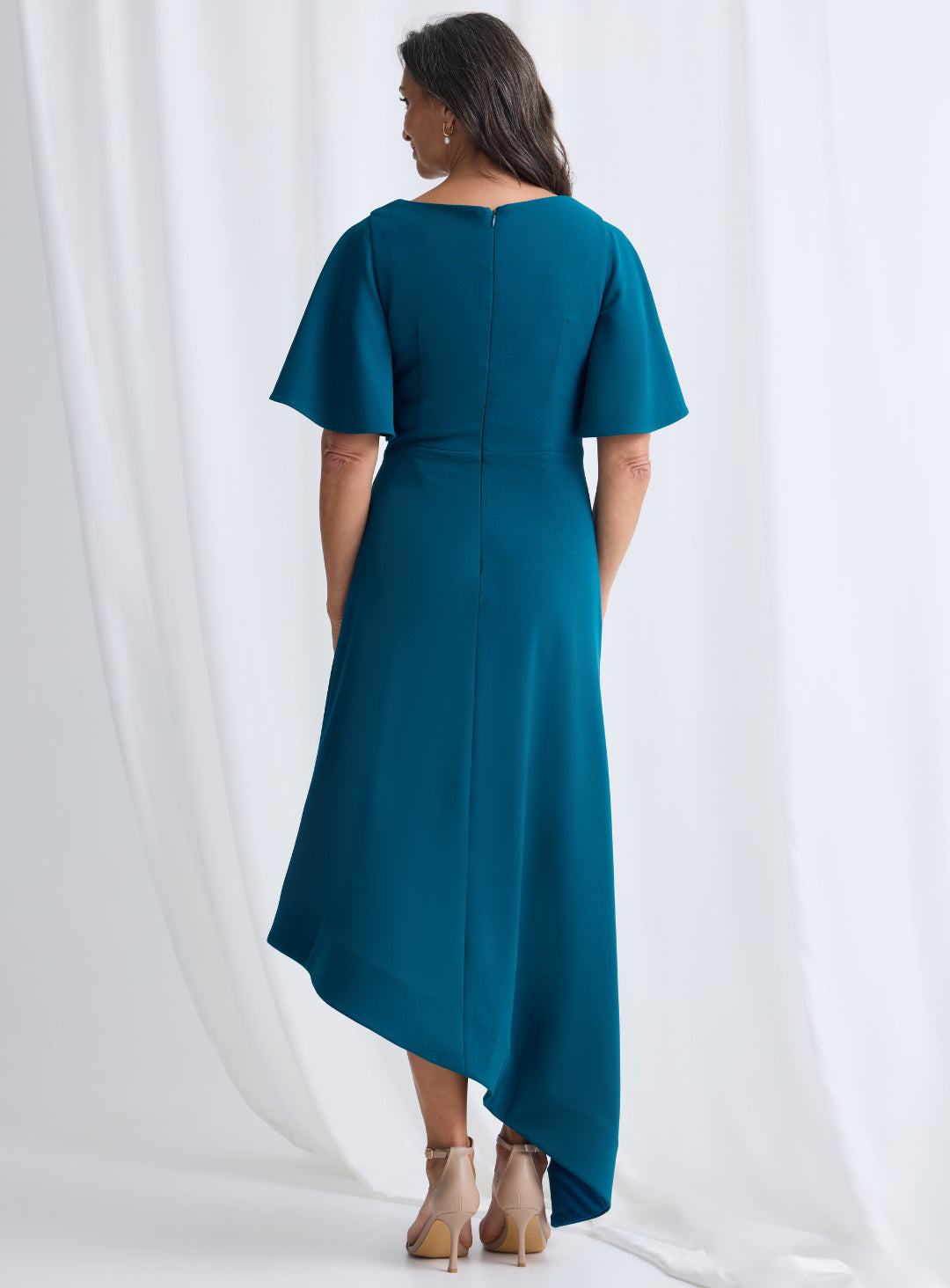 Martha Asymmetric Hem Midi - Dress - Trellis Lane