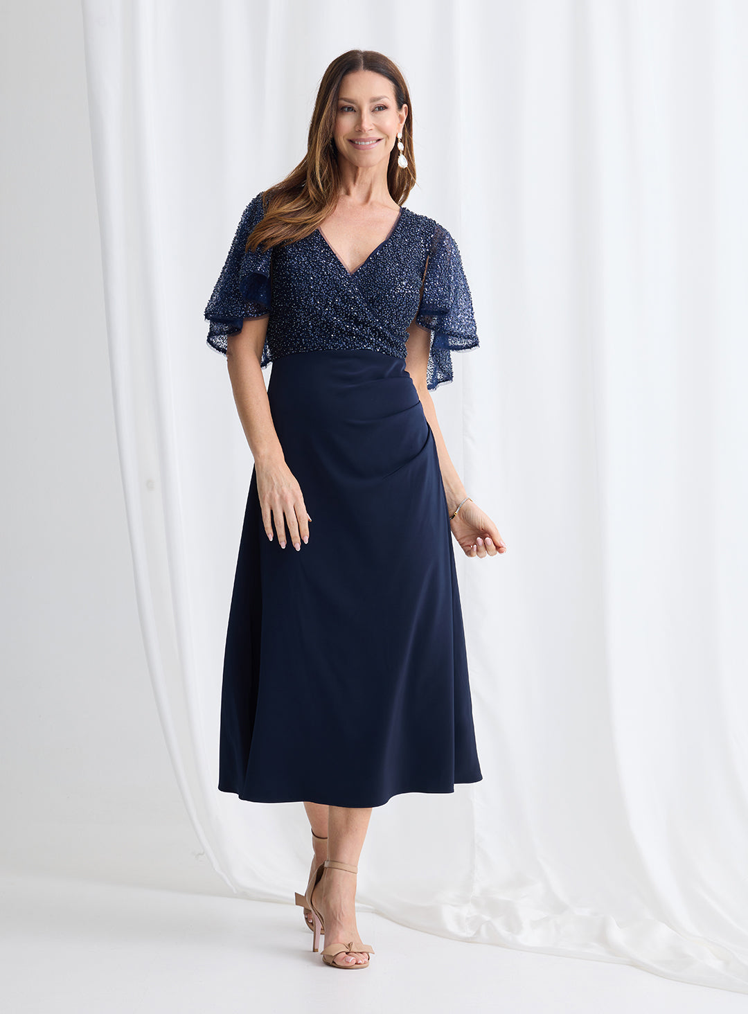 Joyce Flared Midi - Dress - Trellis Lane