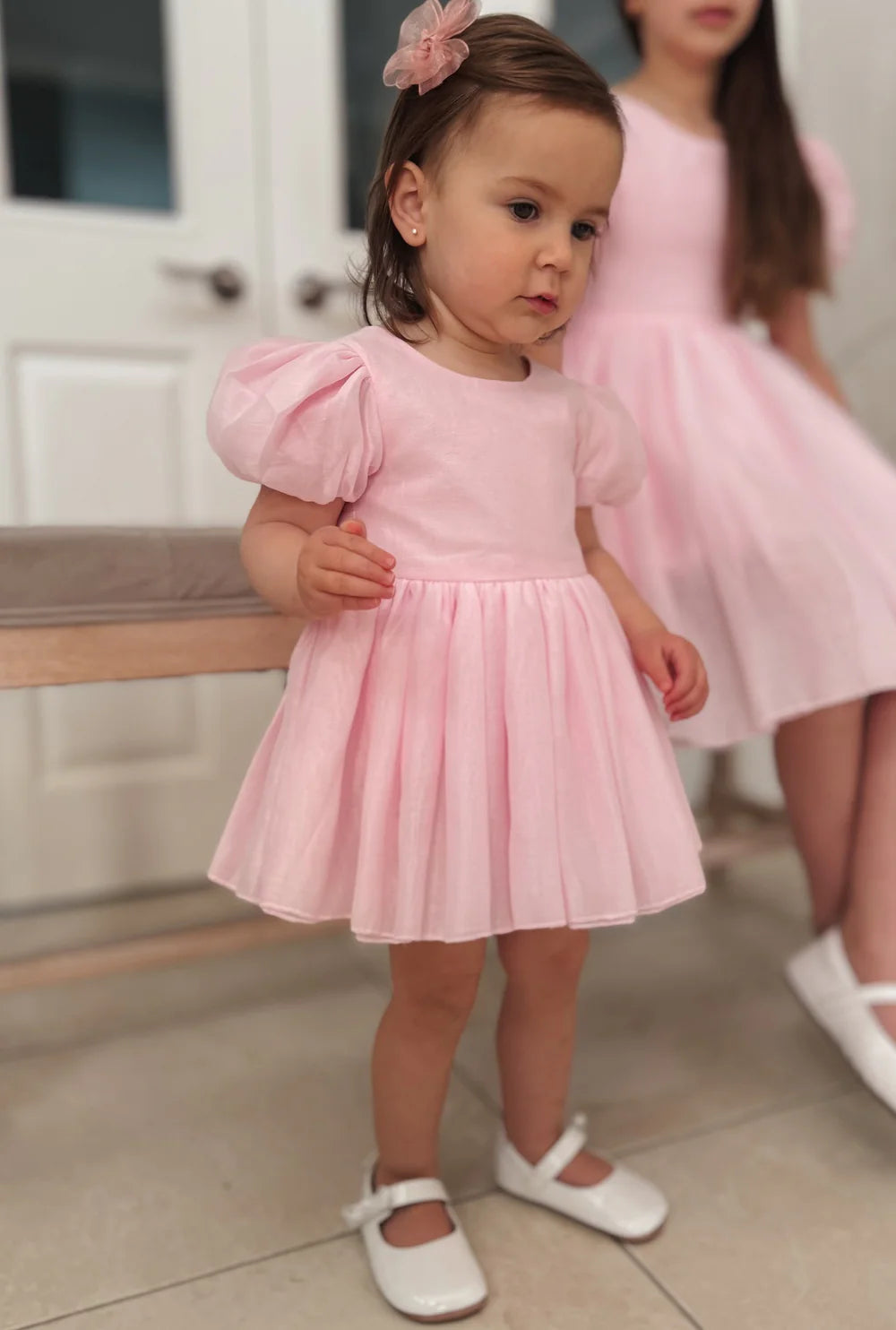 Delia Light Pink Baby Dress - Flower Girl Dress - A Little Lacey