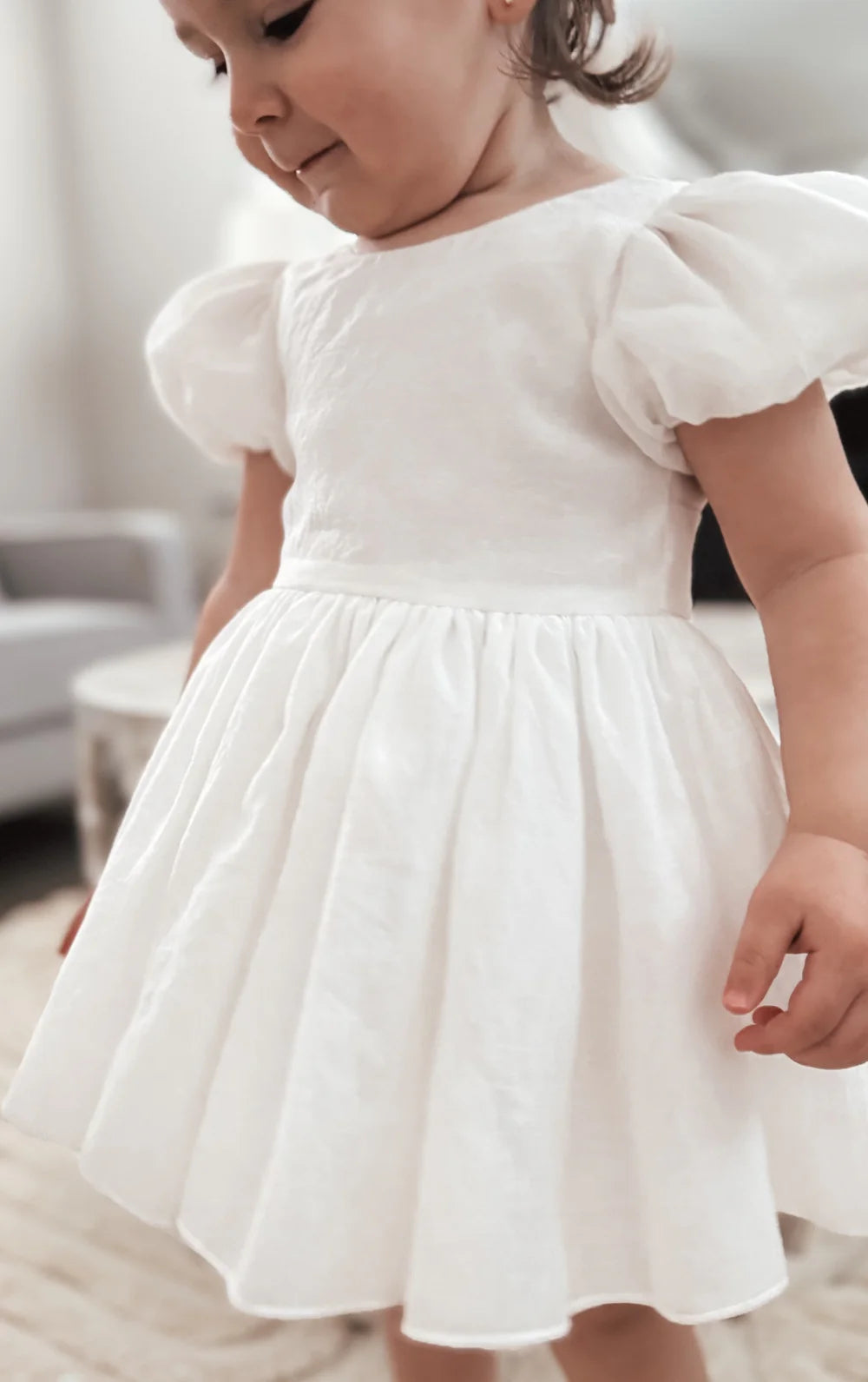 Delia White Baby Dress - Flower Girl Dress - A Little Lacey