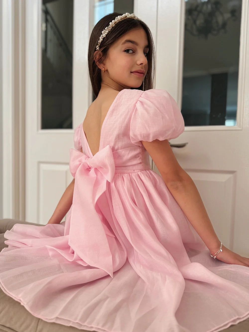 Delia Girls Light Pink Dress | A Little Lacey Delia Girls Light Pink Dress | A Little Lacey