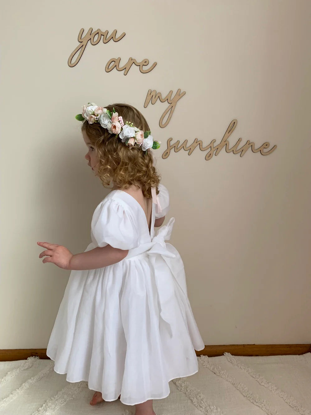 Delia Girls White Dress - Flower Girl Dress - A Little Lacey