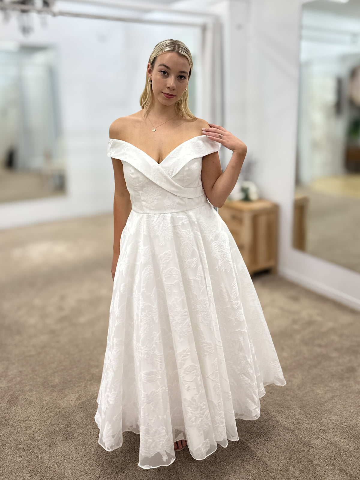 Yari Off Shoulder A-Line Midi | Bariano | Honey Fawn Boutique Yari Off Shoulder A-Line Midi | Bariano | Honey Fawn Boutique