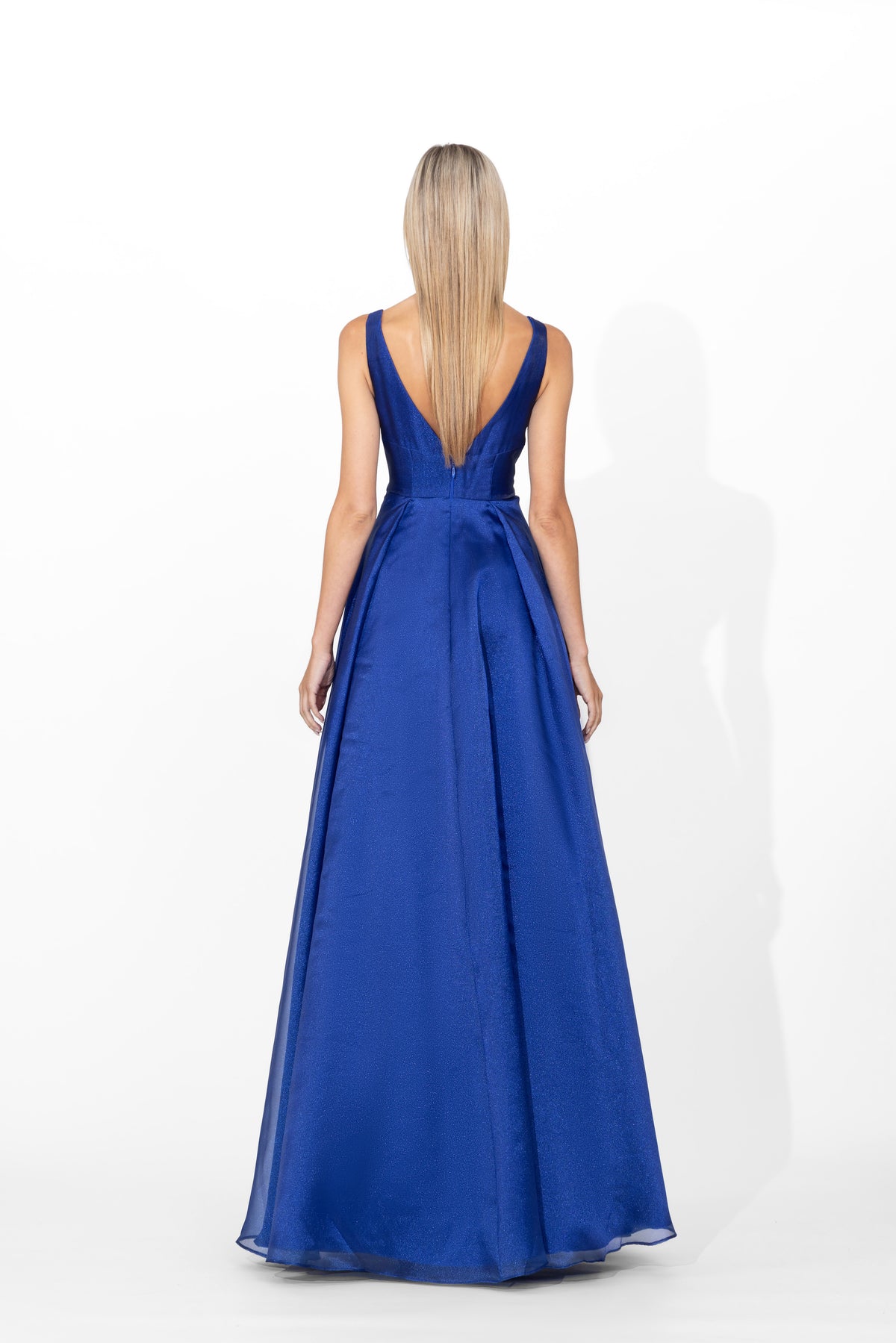 Priyanka Plunge Neck Ballgown - Dress - Bariano