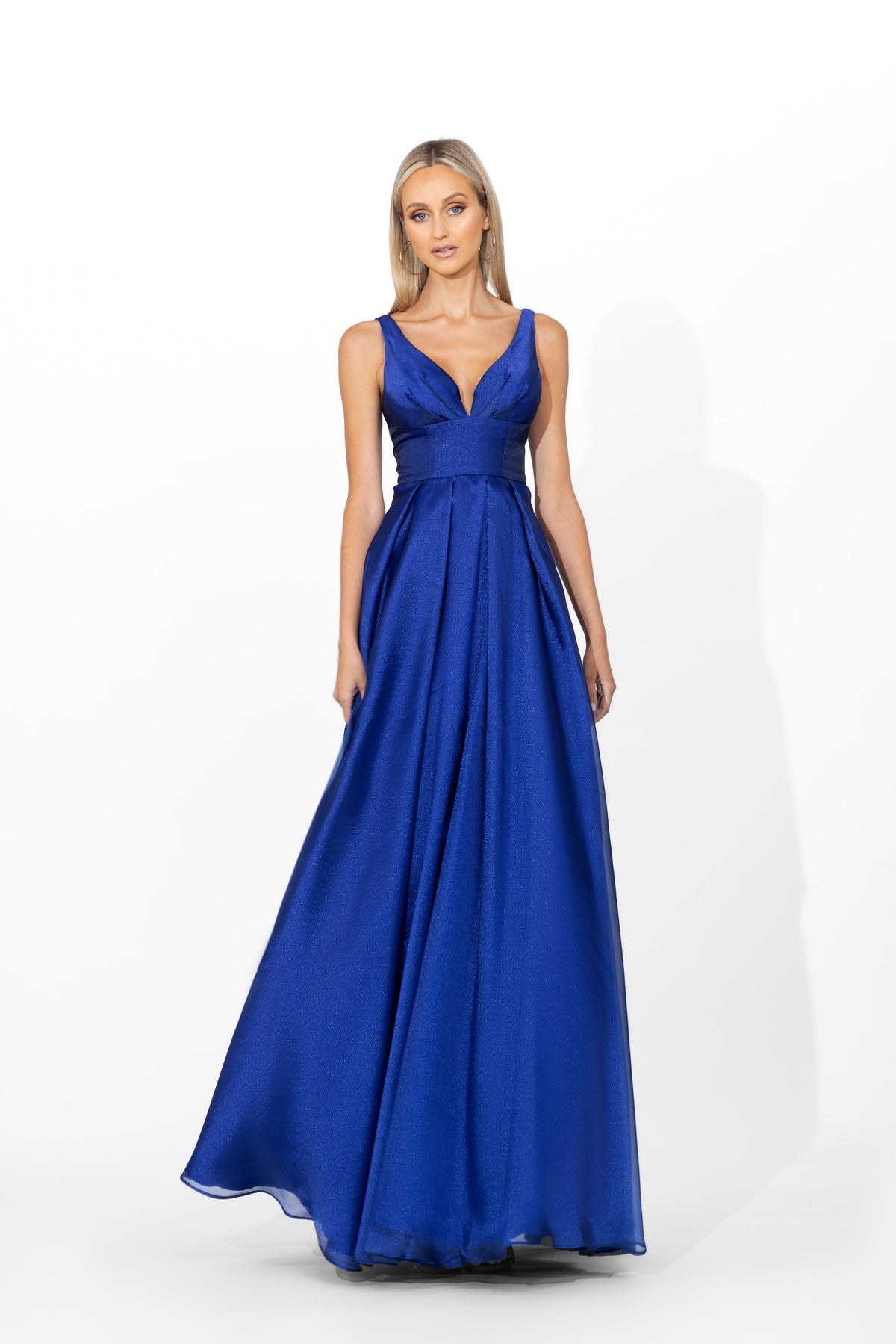 Priyanka Plunge Neck Ballgown - Dress - Bariano