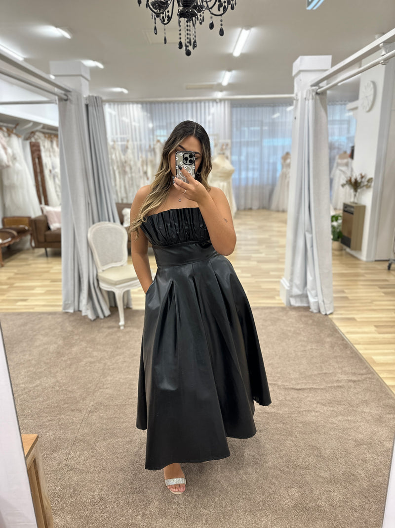 Rosalya Strapless Ruffle Midi - Dress - Bariano