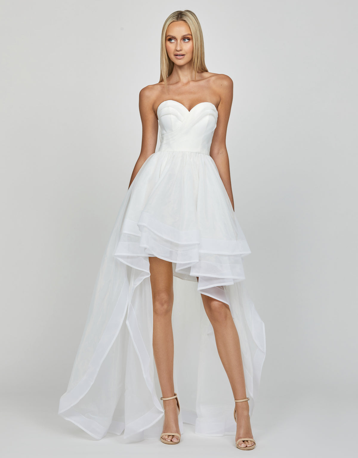 Annaka Sweetheart Hi Low Ball Gown - Dress - Bariano
