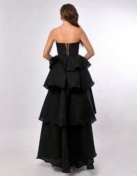 Krista Strapless Tiered Gown - Dress - Bariano